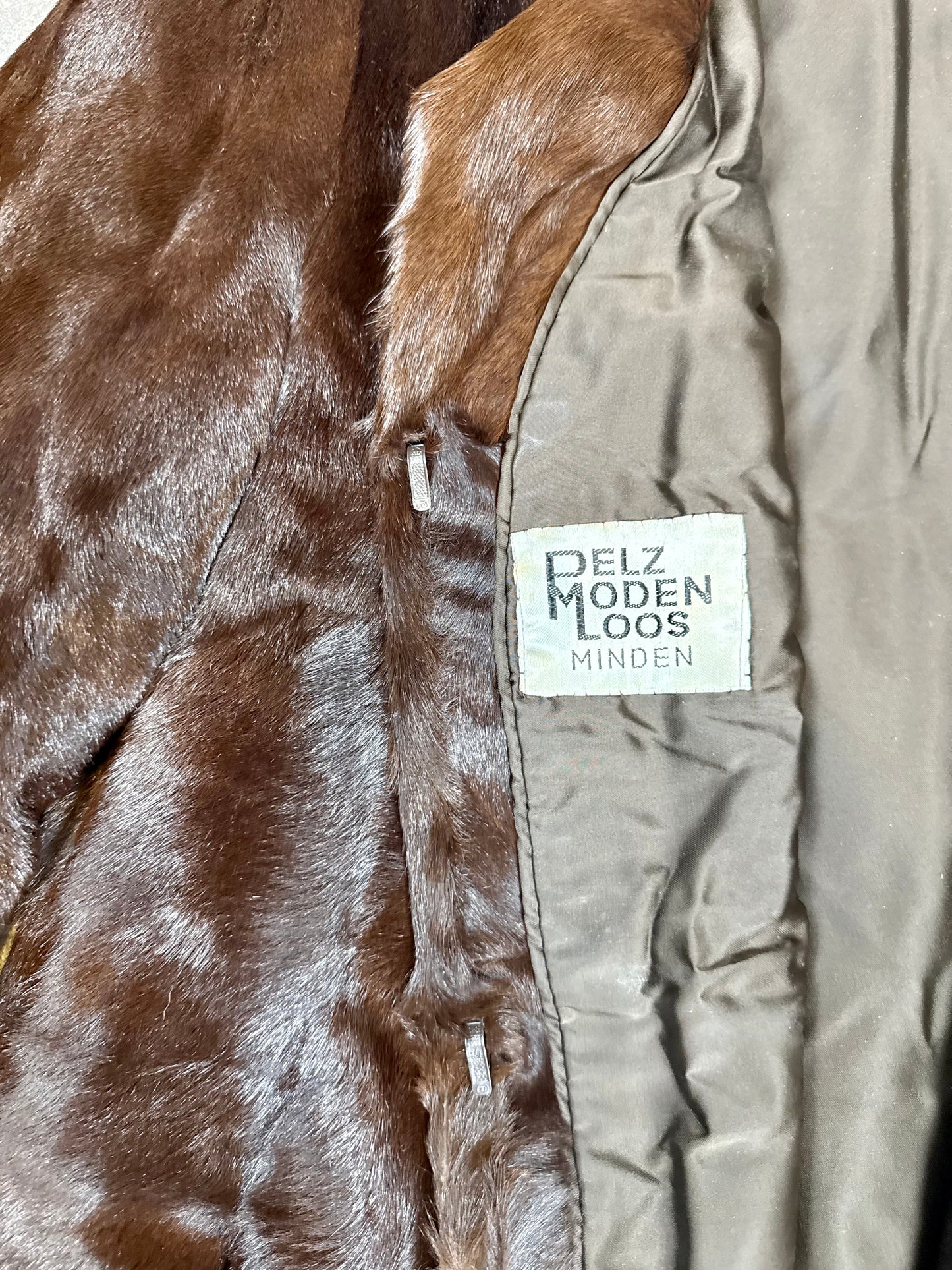 Edler Biber Pelzmantel Echtpelz Braun Sheared Beaver Vintage Damen Gr. M Pelz Moden Loos