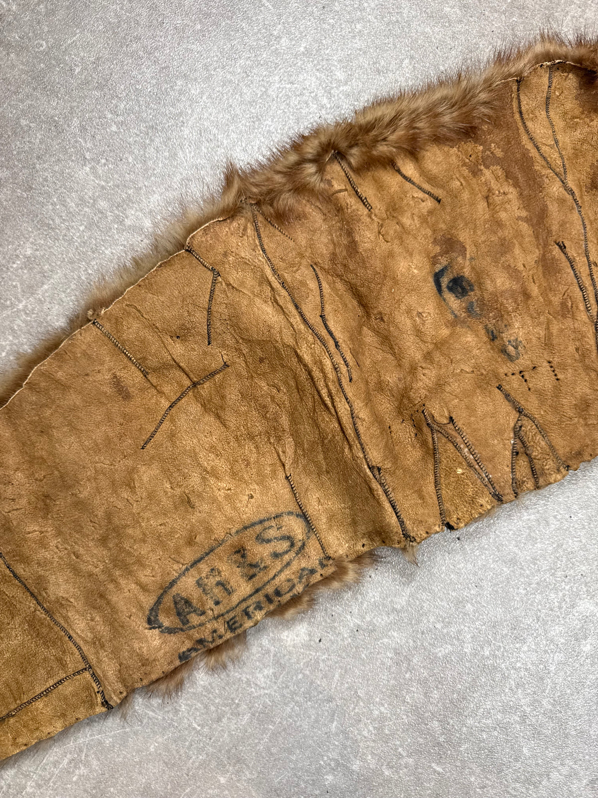 Vintage Nerz Pelzstola Braun Echtfell Mink Schulterkragen A.H.S. American Mink ca. 130 cm