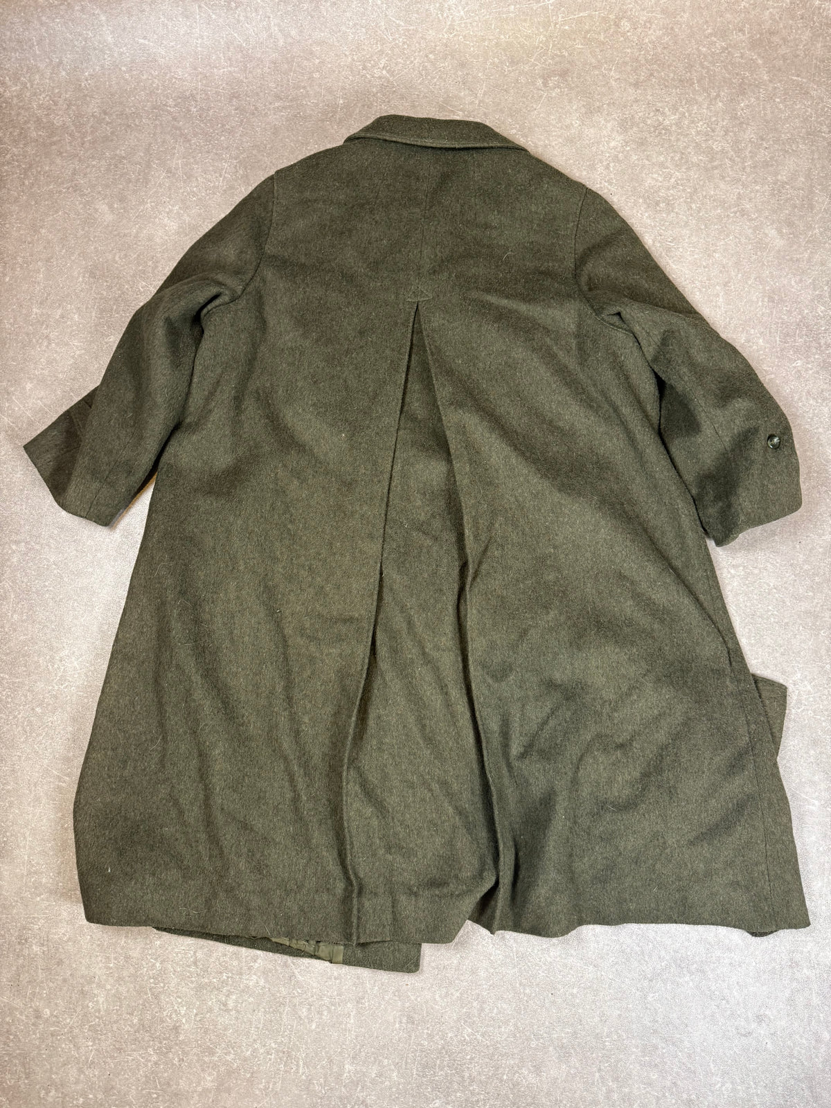 Vintage Damen Lodenmantel Wollmantel Grün – 63% Wolle Oversize Mantel Lang