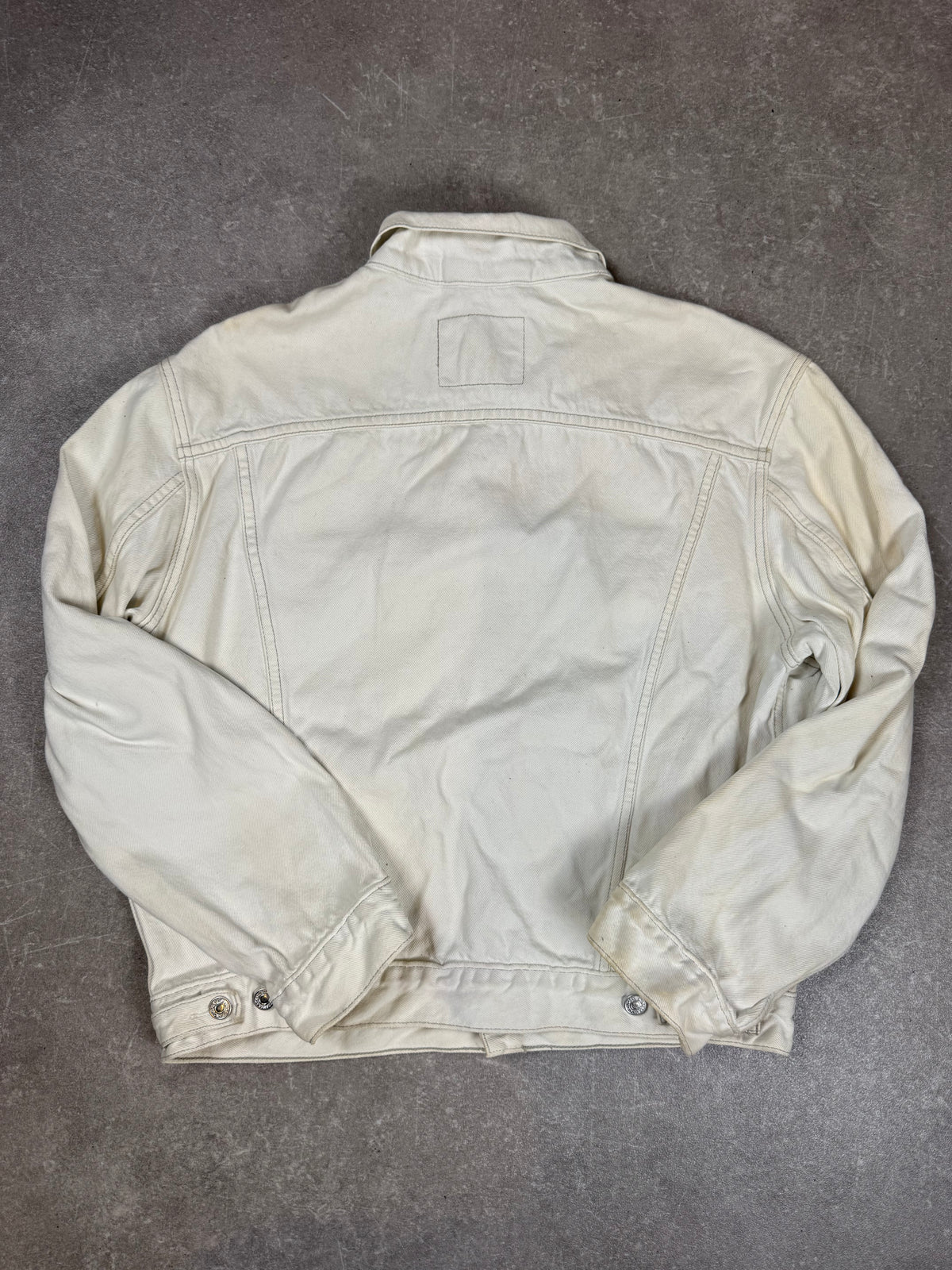 Levi’s Vintage Trucker Jeansjacke Creme Weiß Denim Herren