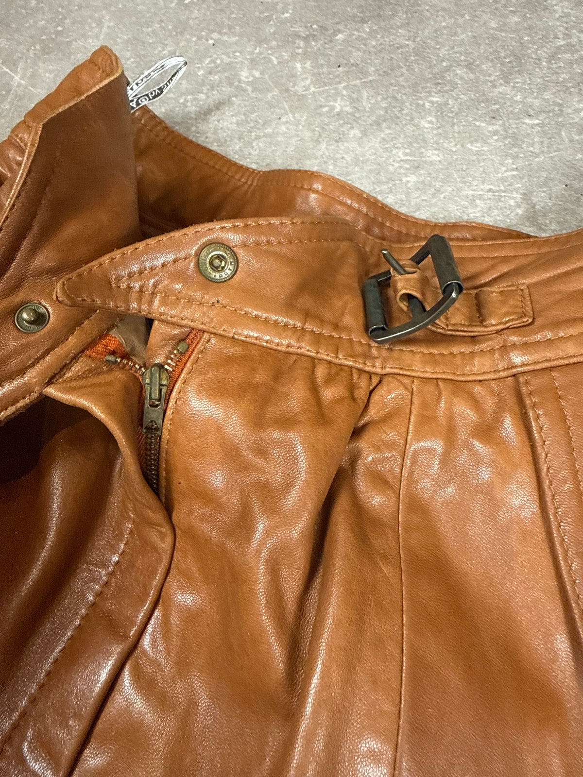 Vintage ESCADA Lederrock Gr. 34 Braun – Echtleder Made in Western Germany