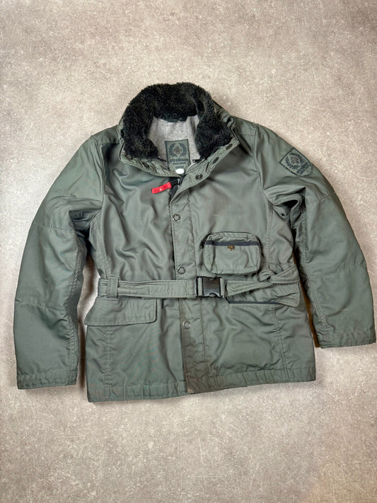 Vintage Strellson Swiss Cross Parka Herren Oliv Military Field Jacket