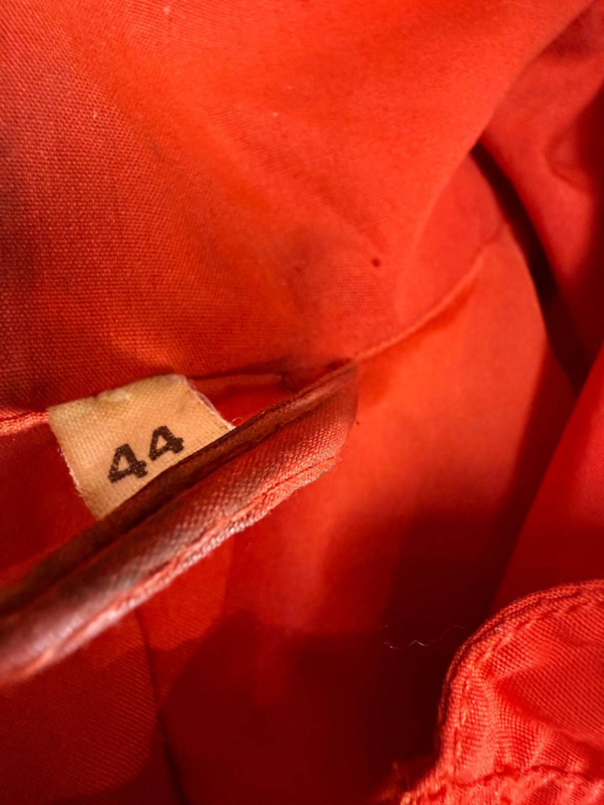 Vintage 80s 90s Utility Jacke Rot – Field Jacket Metallknöpfe Gr. 44