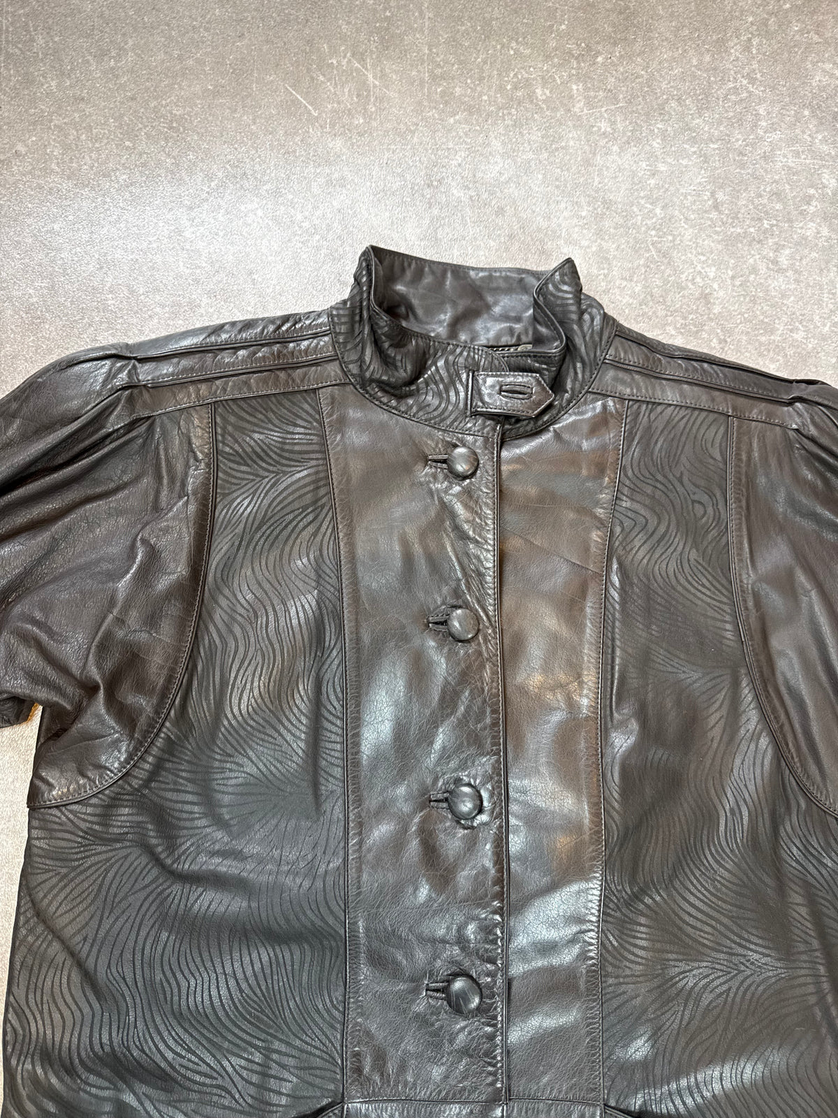 Vintage Lederjacke Damen Braun Echtleder 80er 90er Übergangsjacke Gr. 38