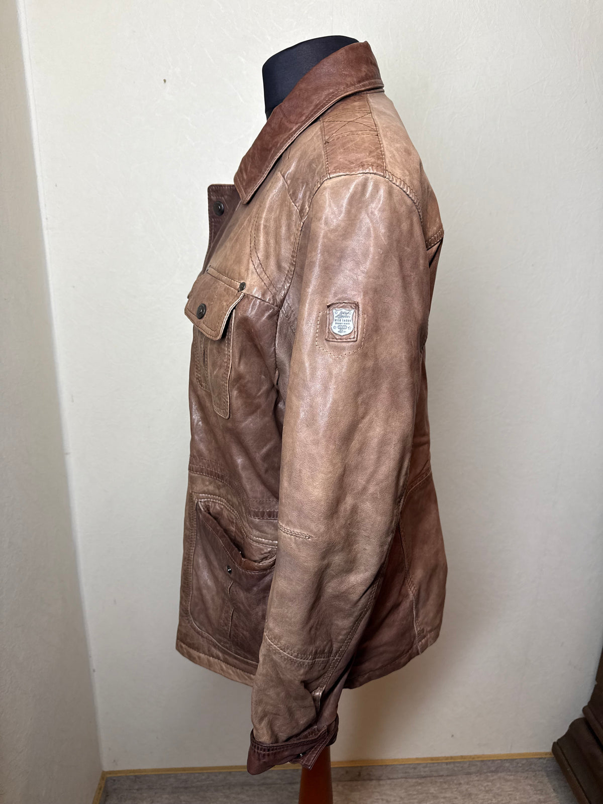 Engbers Lederjacke Herren Braun L Vintage Field Jacket Nappaleder Outdoor