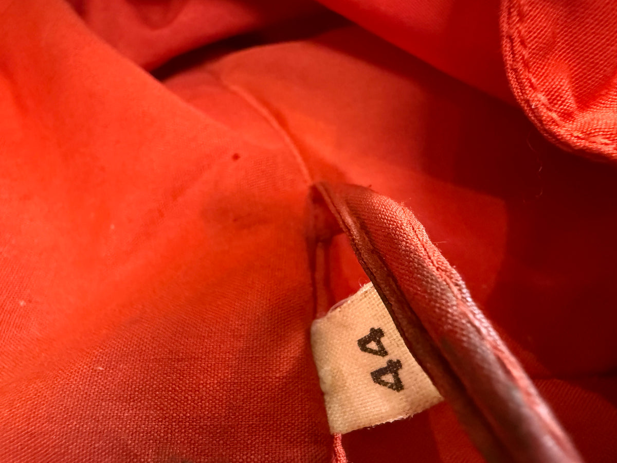 Vintage 80s 90s Utility Jacke Rot – Field Jacket Metallknöpfe Gr. 44
