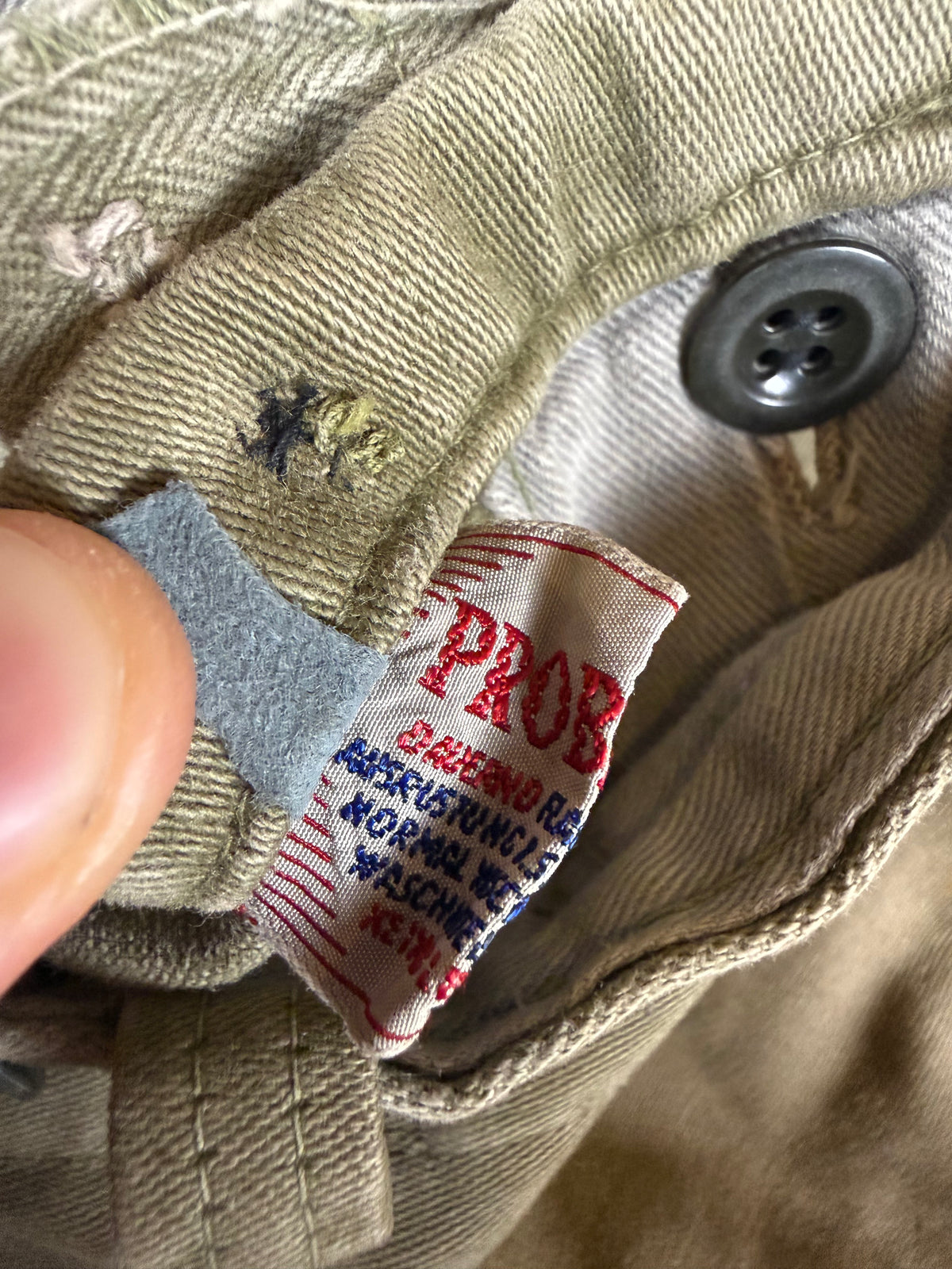 Vintage PROBAN Flammschutz Arbeitshose Oliv – Industrie Feuerwehr Workwear
