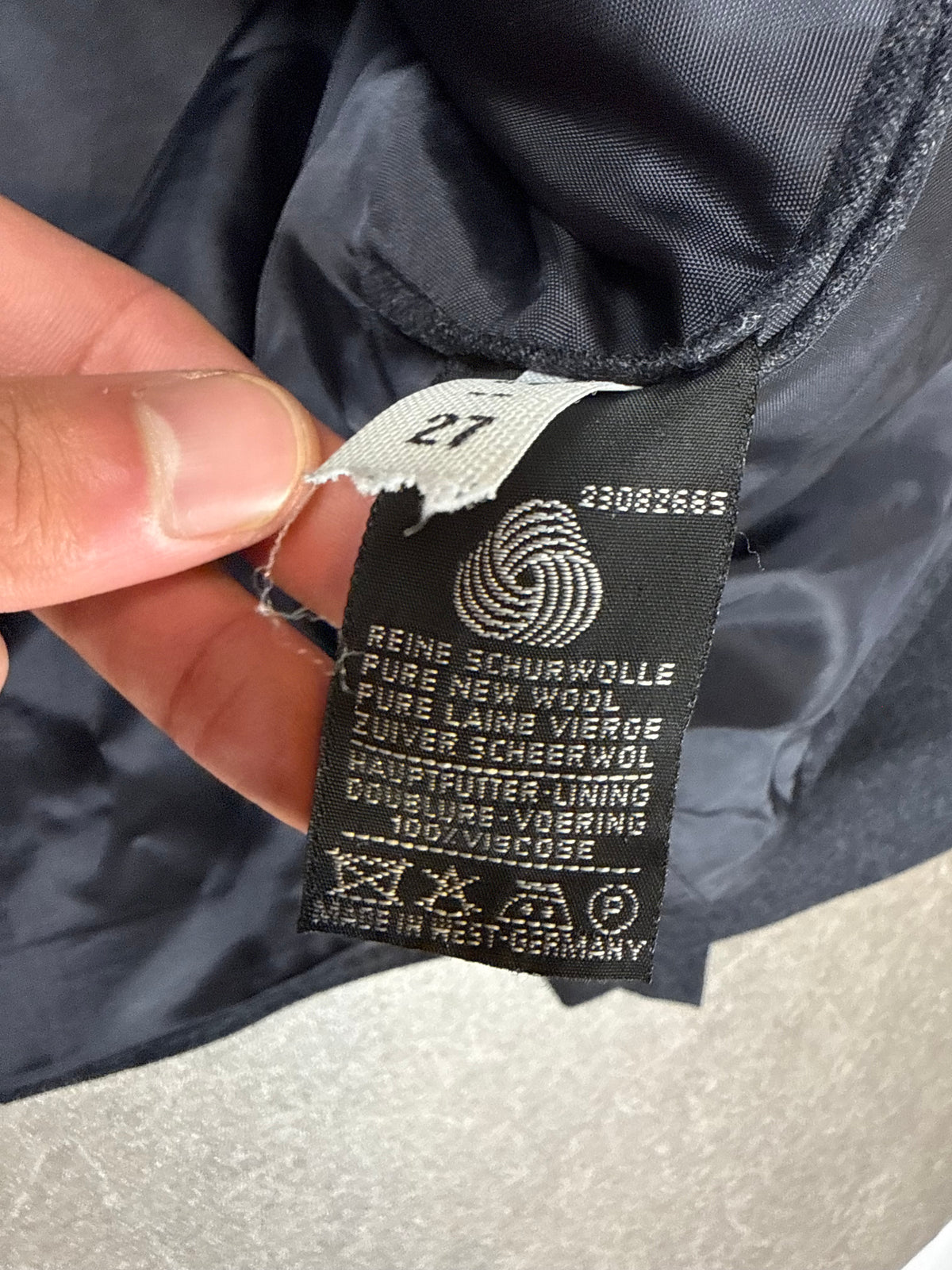 Vintage Herren Trachtenanzug Schurwolle Dunkelblau – Janker Sakko & Hose Gr. 27