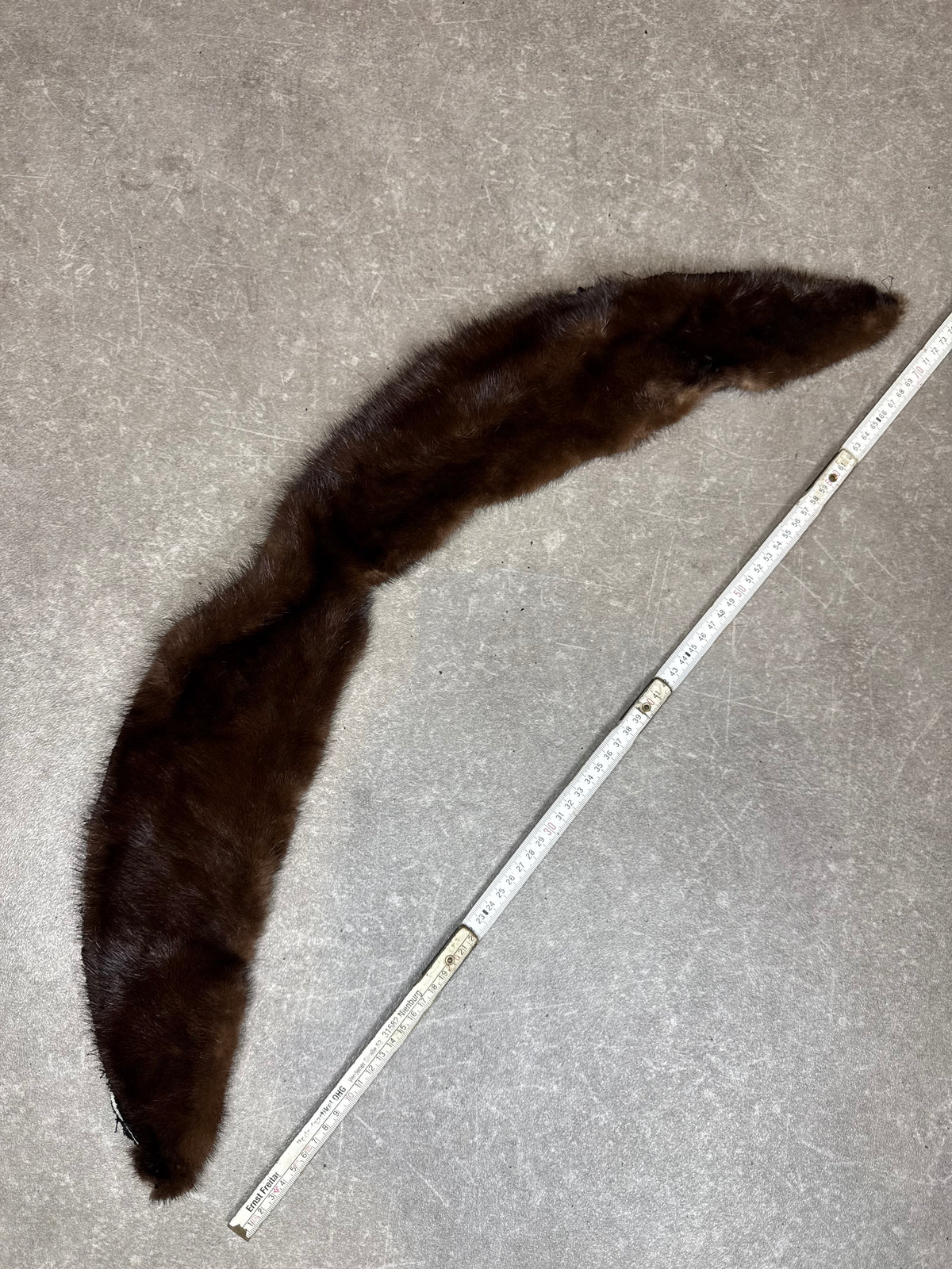 Vintage Nerz Pelzkragen Dunkelbraun Echtfell Mink Fellkragen Stola Damen 60er 70er