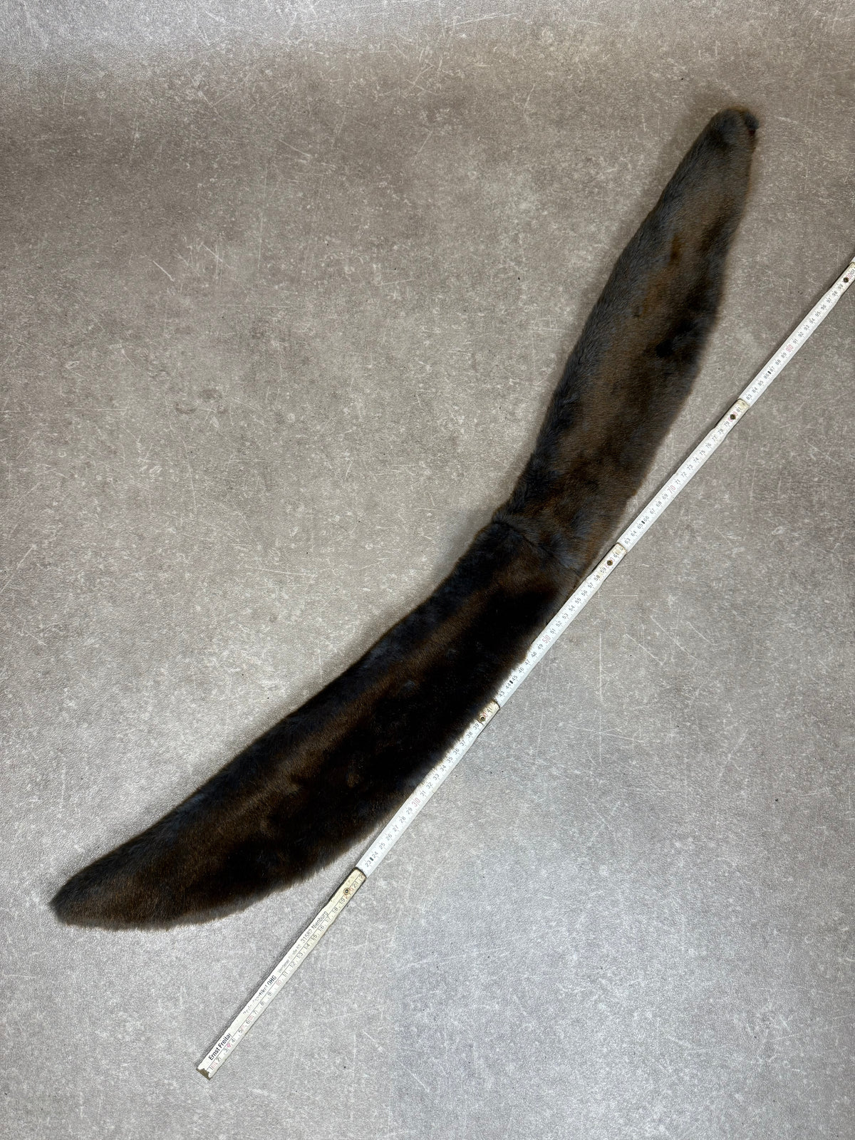 Vintage Nerz Pelzkragen Dunkelbraun Echtfell Mink Stola Damen Fellkragen ca. 105 cm