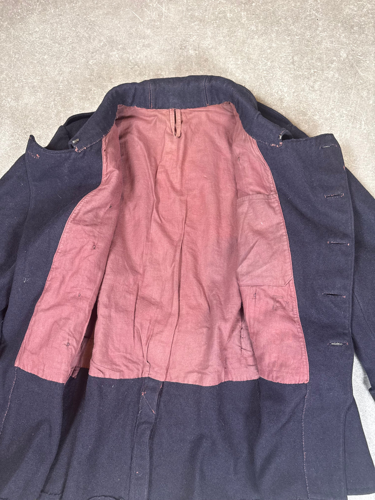 Vintage Schweizer Armee Uniformjacke Wolljacke Militär Dunkelblau Swiss Army