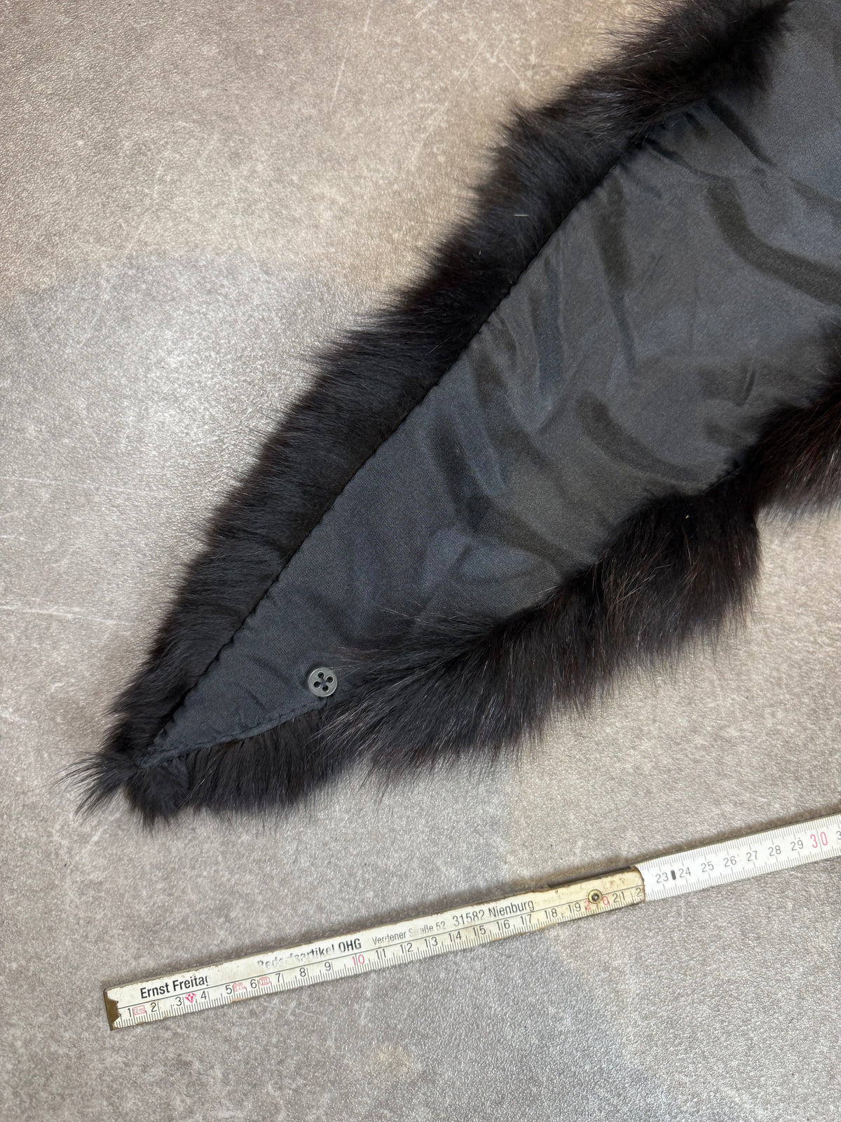 Vintage Nerz Pelzstola Schwarz Echtfell Pelzkragen Mink Fur ca. 120 cm