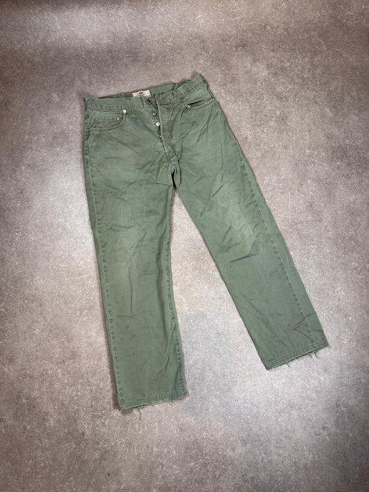 Levi’s 501 Vintage Jeans W36 L34 – Olivgrün Button Fly