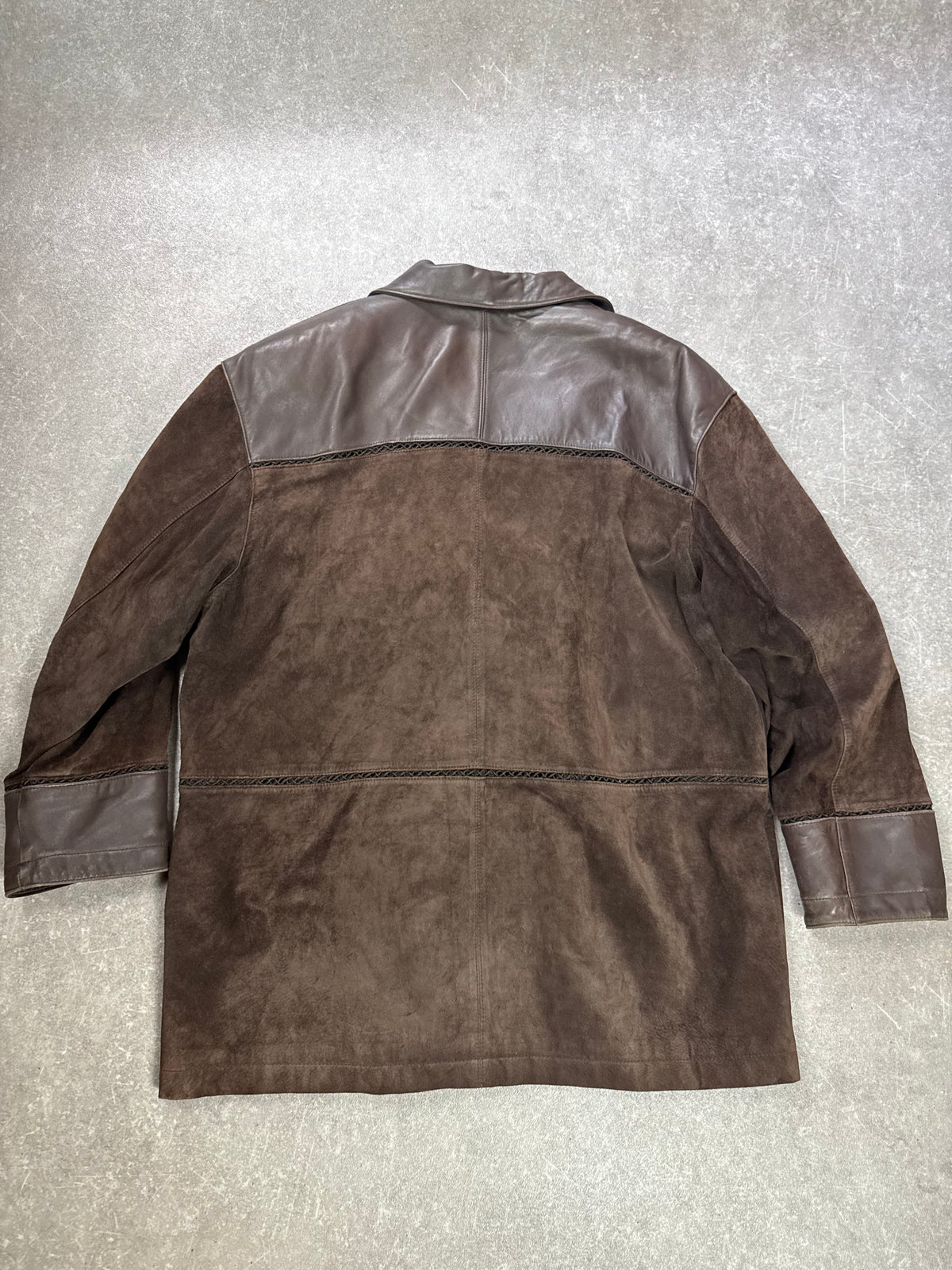 Leather Sound Lederjacke 48 Braun Wildleder Lammnappa Vintage Blazer Jacke