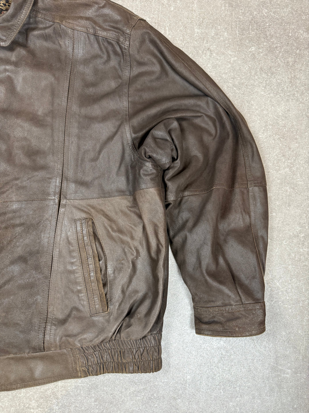 Vintage Richard Ranke Lederjacke Herren Gr. 58 Dunkelbraun 80er/90er