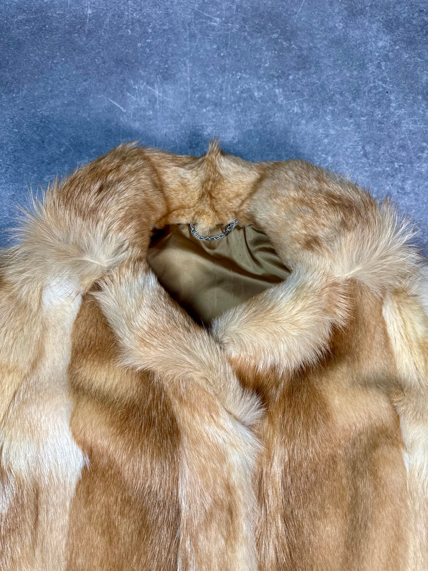 Vintage Rotfuchs Pelzjacke Echtpelz Damen Natur Braun Fox Fur Jacket Gr. S/M