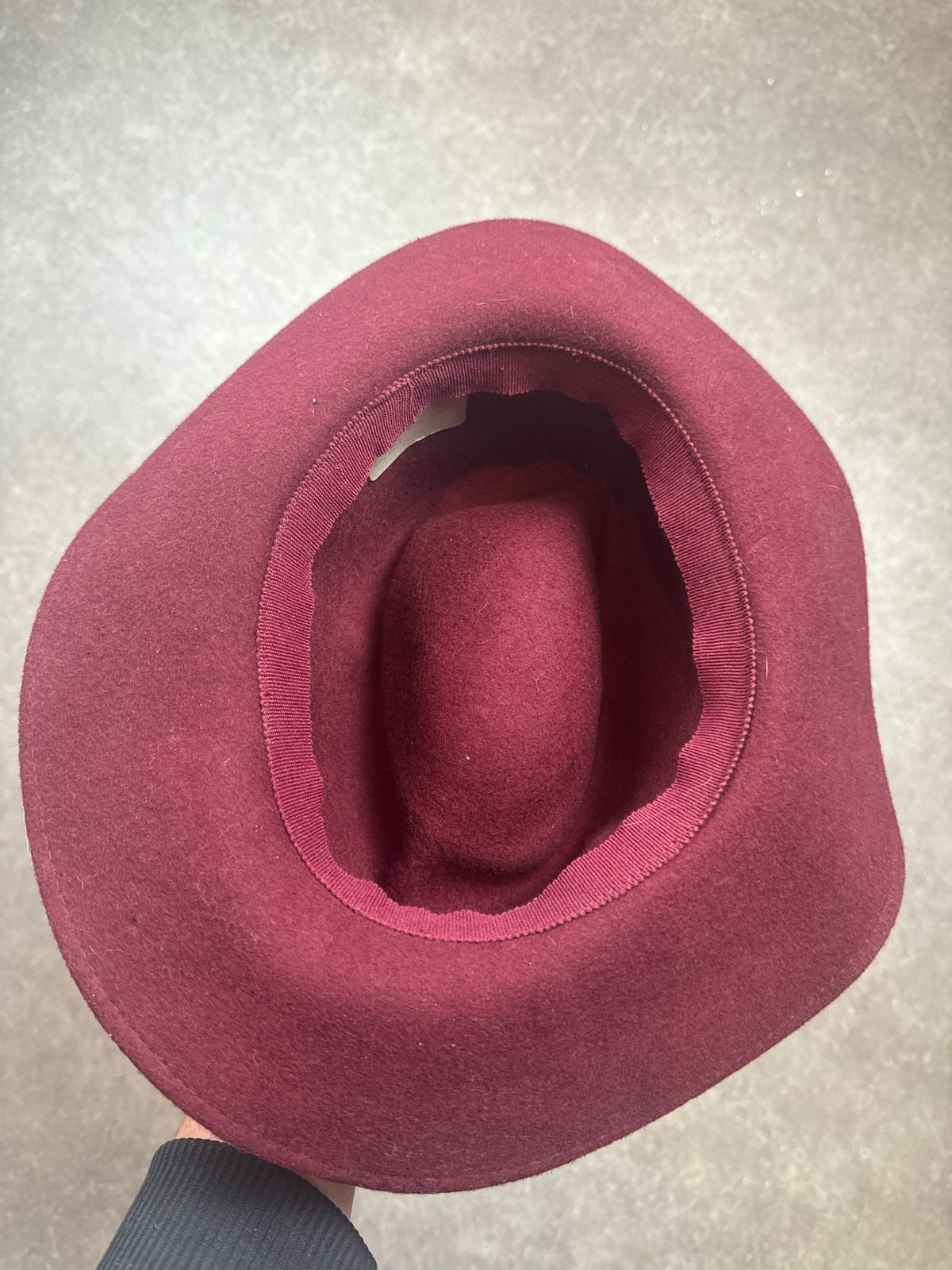 Wegener Vintage Filzhut Bordeaux – Wollhut mit Schleife
