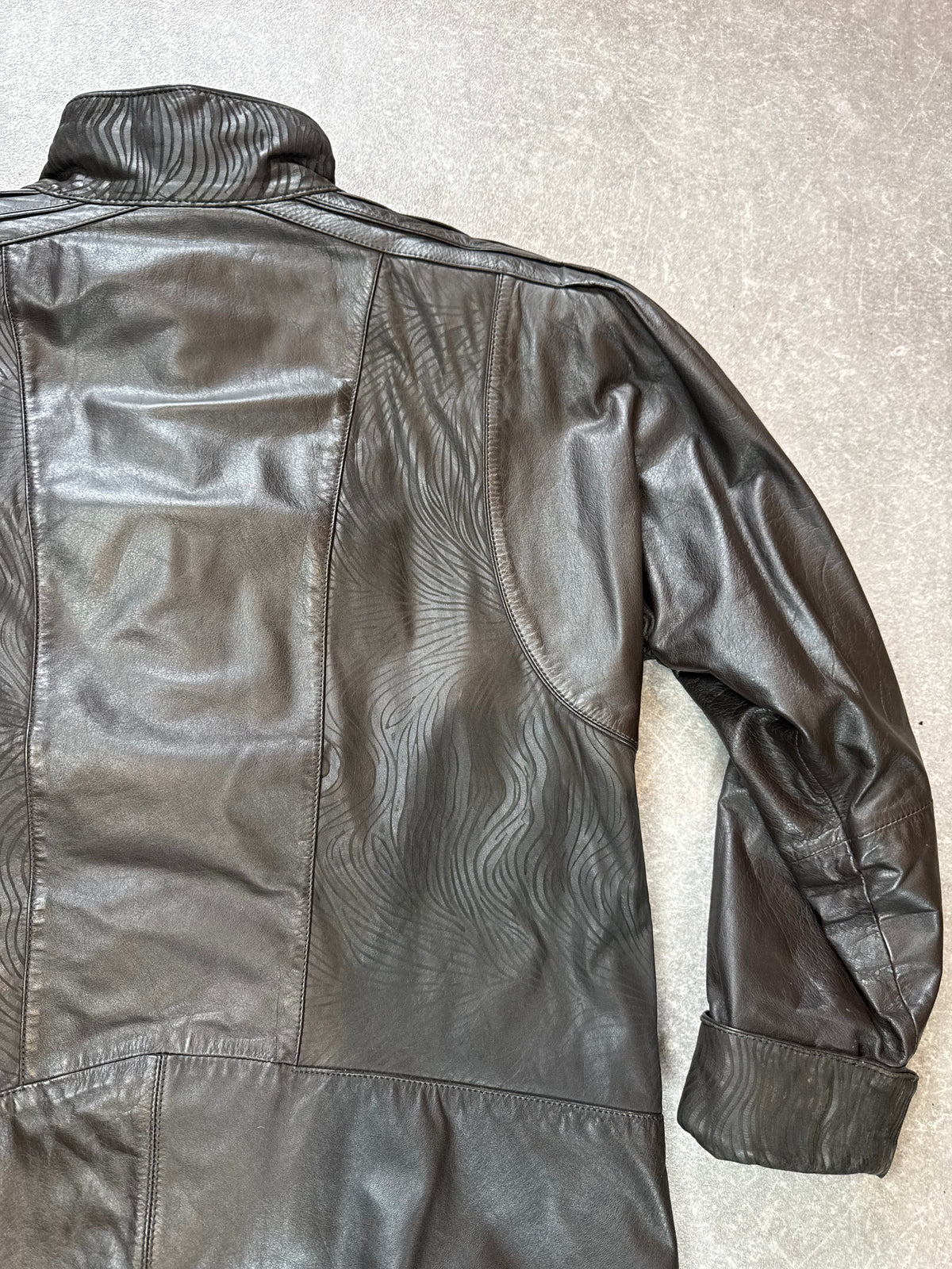 Vintage Lederjacke Damen Braun Echtleder 80er 90er Übergangsjacke Gr. 38