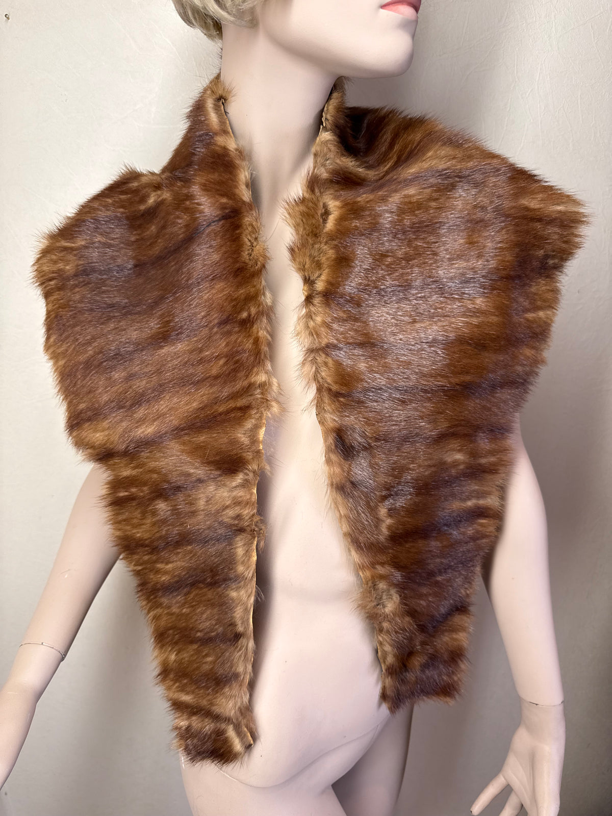 Vintage Nerz Pelzstola Braun Echtfell Mink Schulterkragen A.H.S. American Mink ca. 130 cm