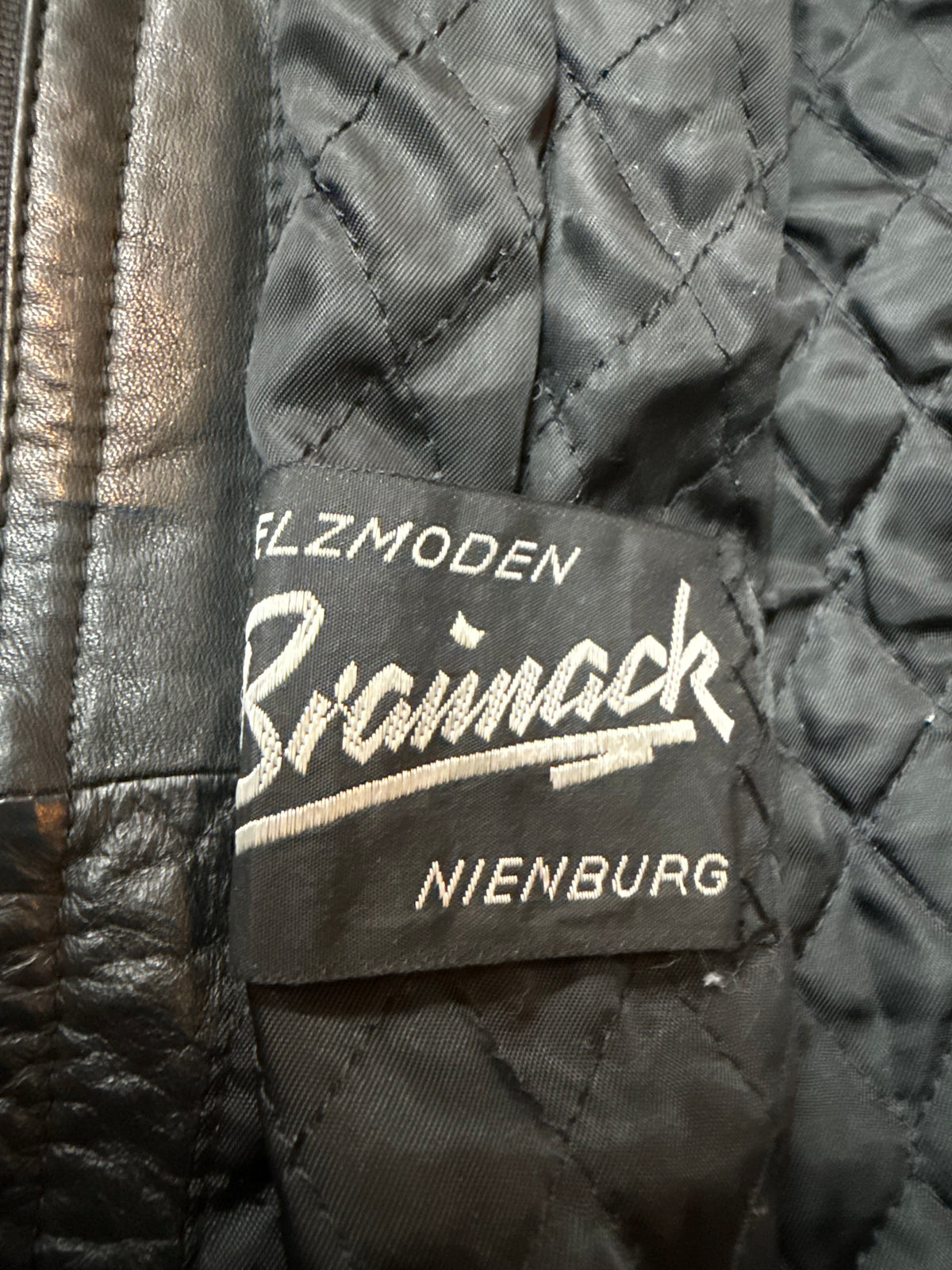 Vintage Lederjacke Echtleder Schwarz Übergangsjacke 80er 90er Oversize Gr 42 44