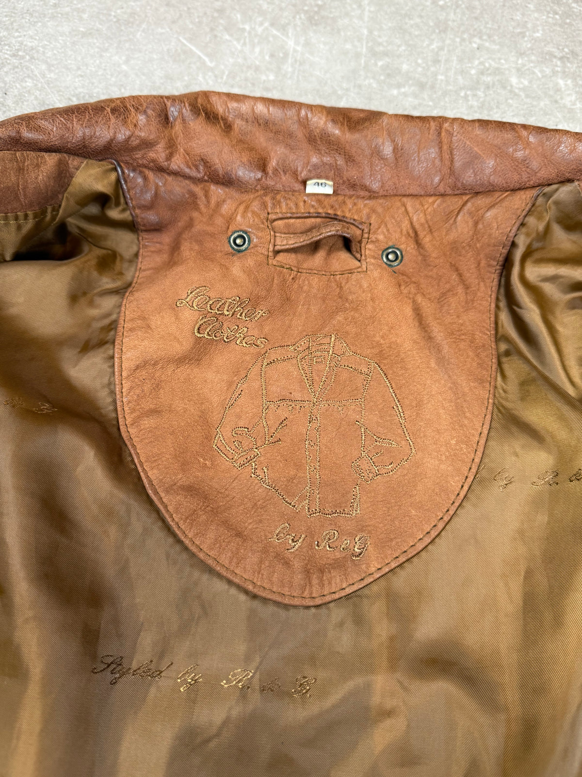 Vintage R&G Leather Active Damen Ledermantel Nubukleder Braun Gr. 46