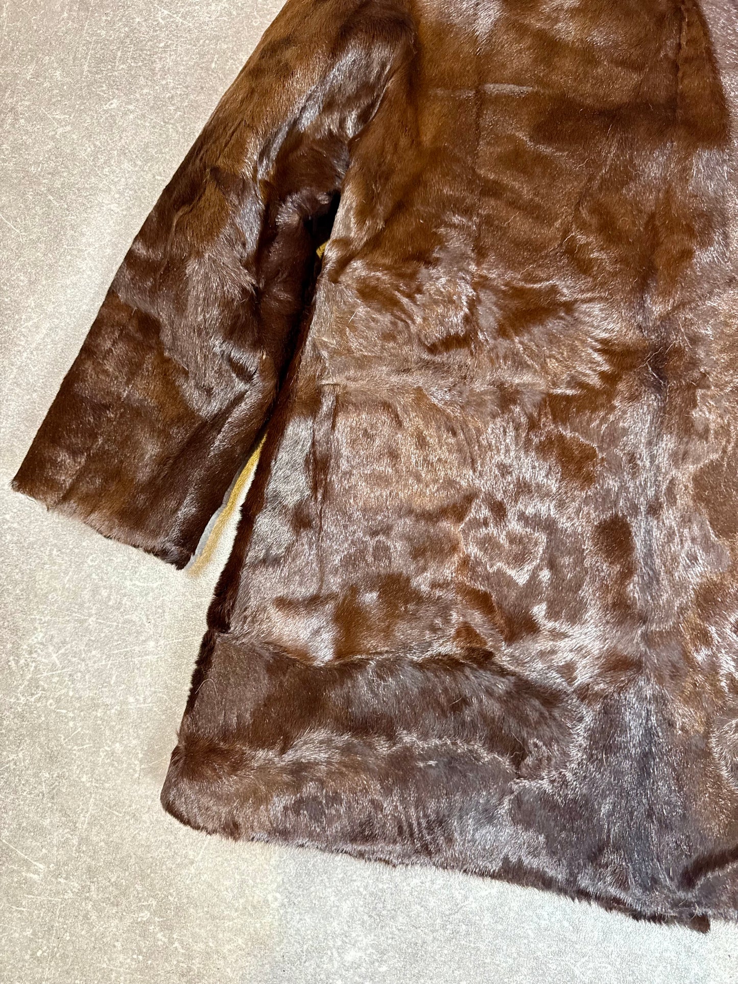 Edler Biber Pelzmantel Echtpelz Braun Sheared Beaver Vintage Damen Gr. M Pelz Moden Loos