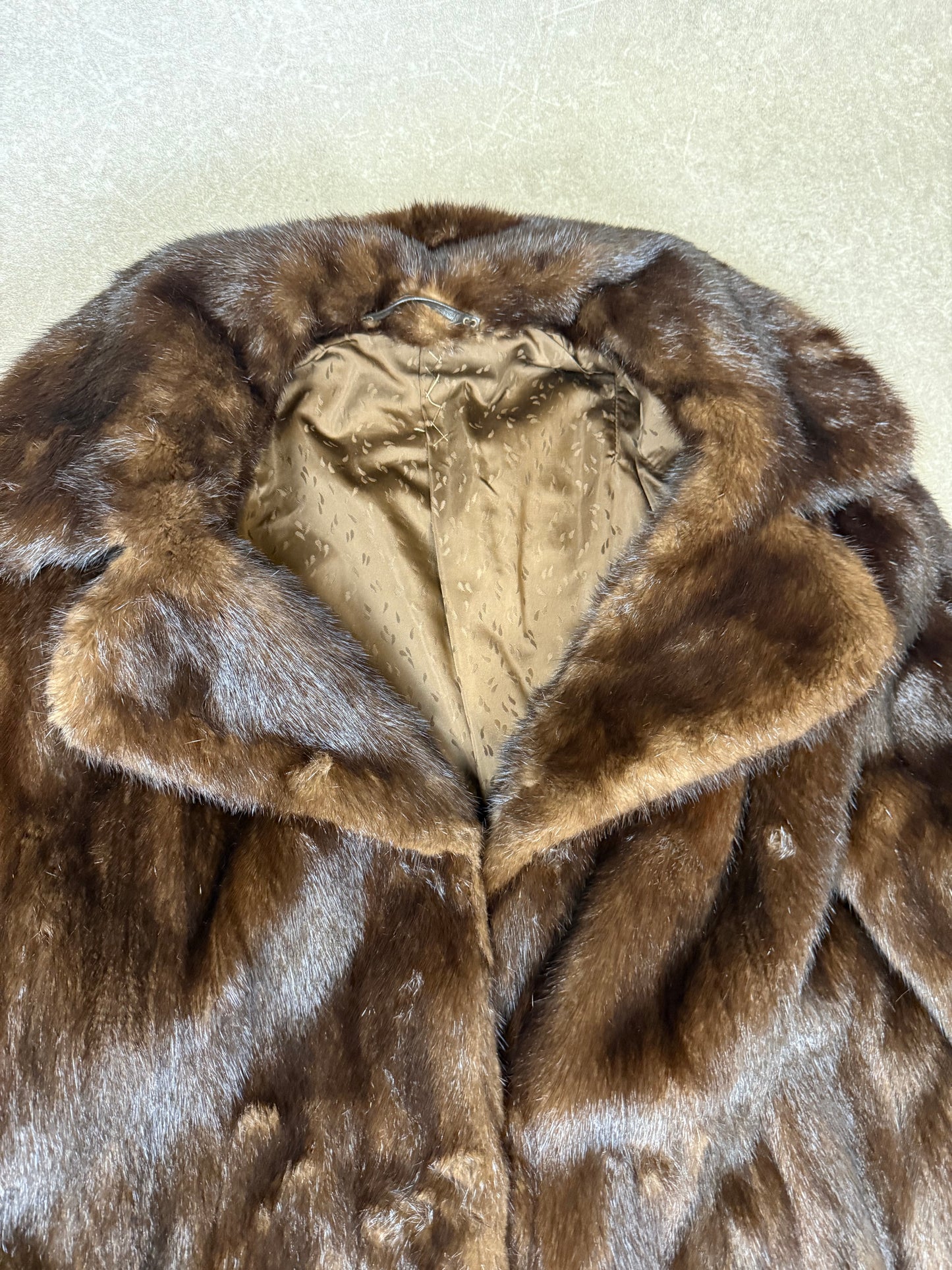 Vintage Nerzmantel Echtpelz Damen M Braun Lang Pelzmantel Mink Echtfell Luxus