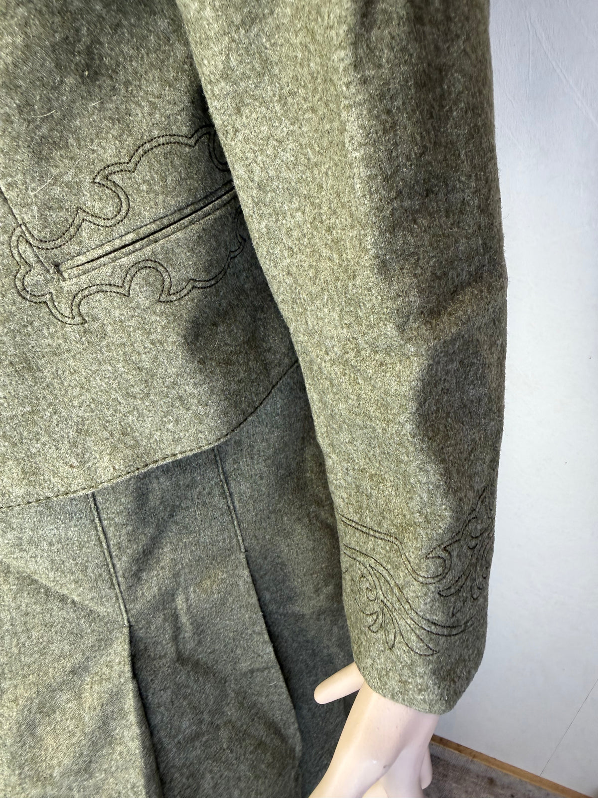 Vintage Julius Lang Damen Trachten Kostüm Schurwolle – Blazer & Faltenrock