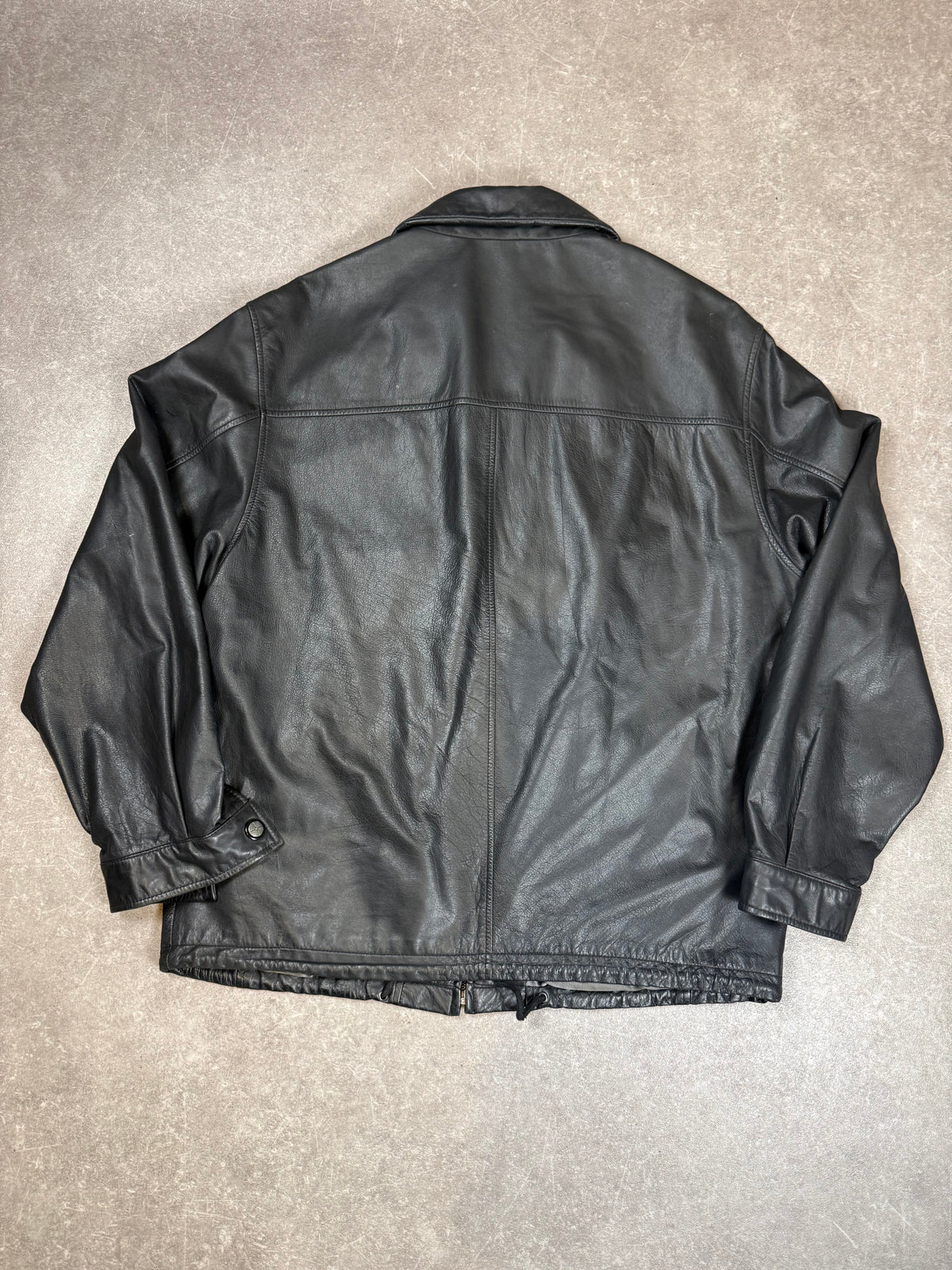 Vintage Herren Lederjacke Schwarz Gr. 52 R&G Echtleder 90er Jahre