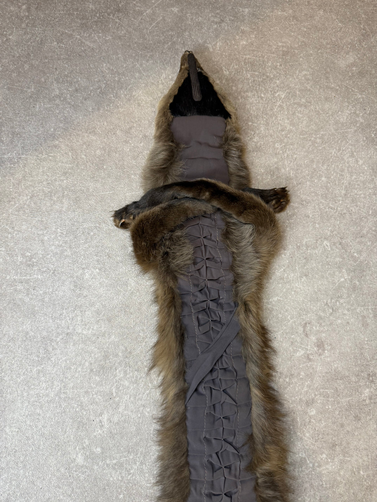 Vintage Fuchsschal Echtfell Fuchs Stola Pelzschal Mit Kopf Pfoten & Schweif Braun Real Fur Fox Scarf