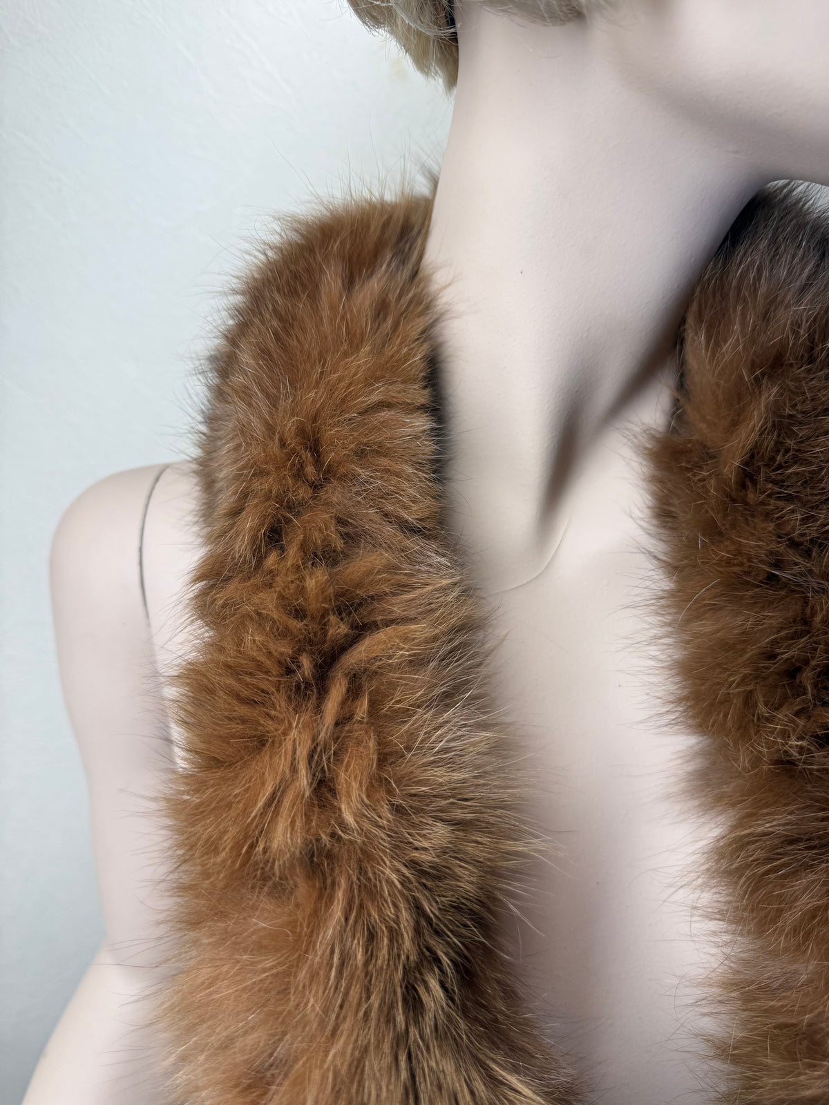 Vintage Rotfuchs Pelzschal Echtpelz Fuchs Schal Pelzkragen Braun Damen Winter Stola 180 cm