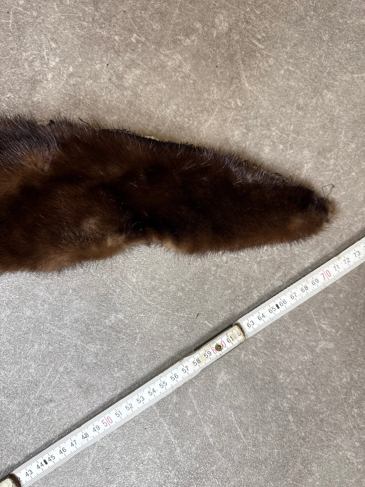 Vintage Nerz Pelzkragen Dunkelbraun Echtfell Mink Fellkragen Stola Damen 60er 70er