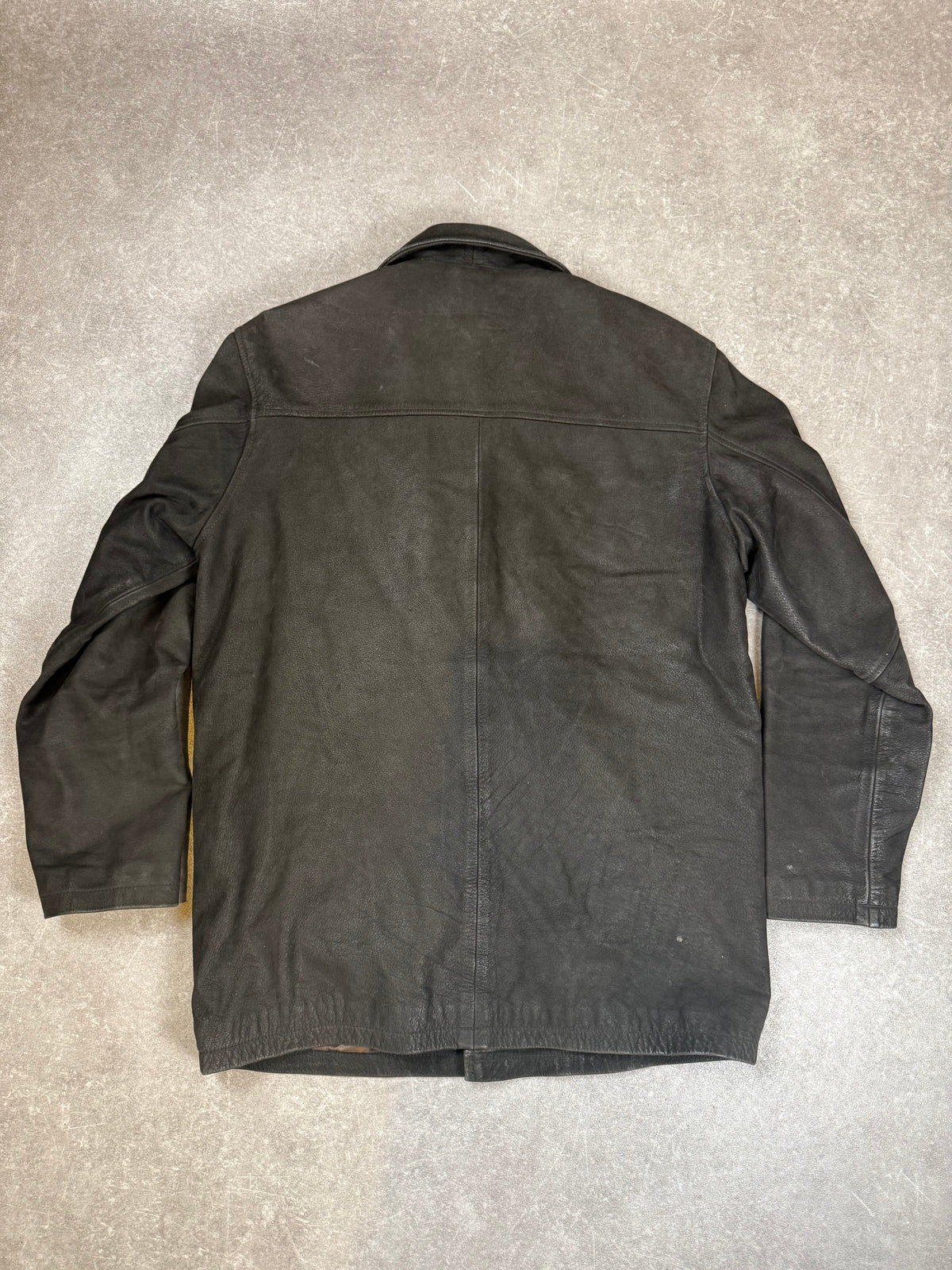 Vintage Herren Lederjacke Gr. 50 Schwarz Echtleder Lederblazer