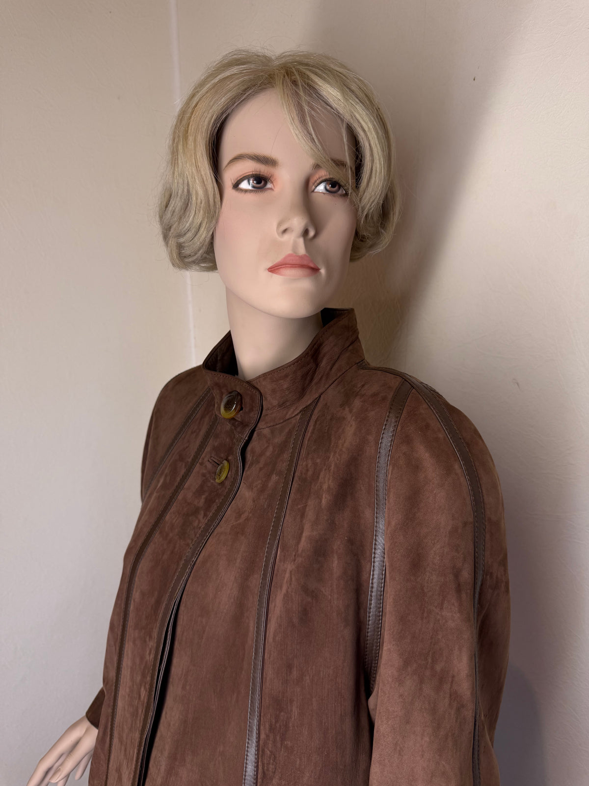 Vintage Paco Rabanne Damen Ledermantel Gr. 42 Braun – Made in Spain