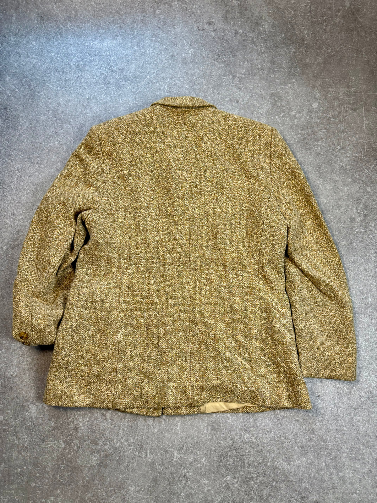 Vintage Basler Damen Blazer Gr. 42 – Beige Gold meliert Elegant
