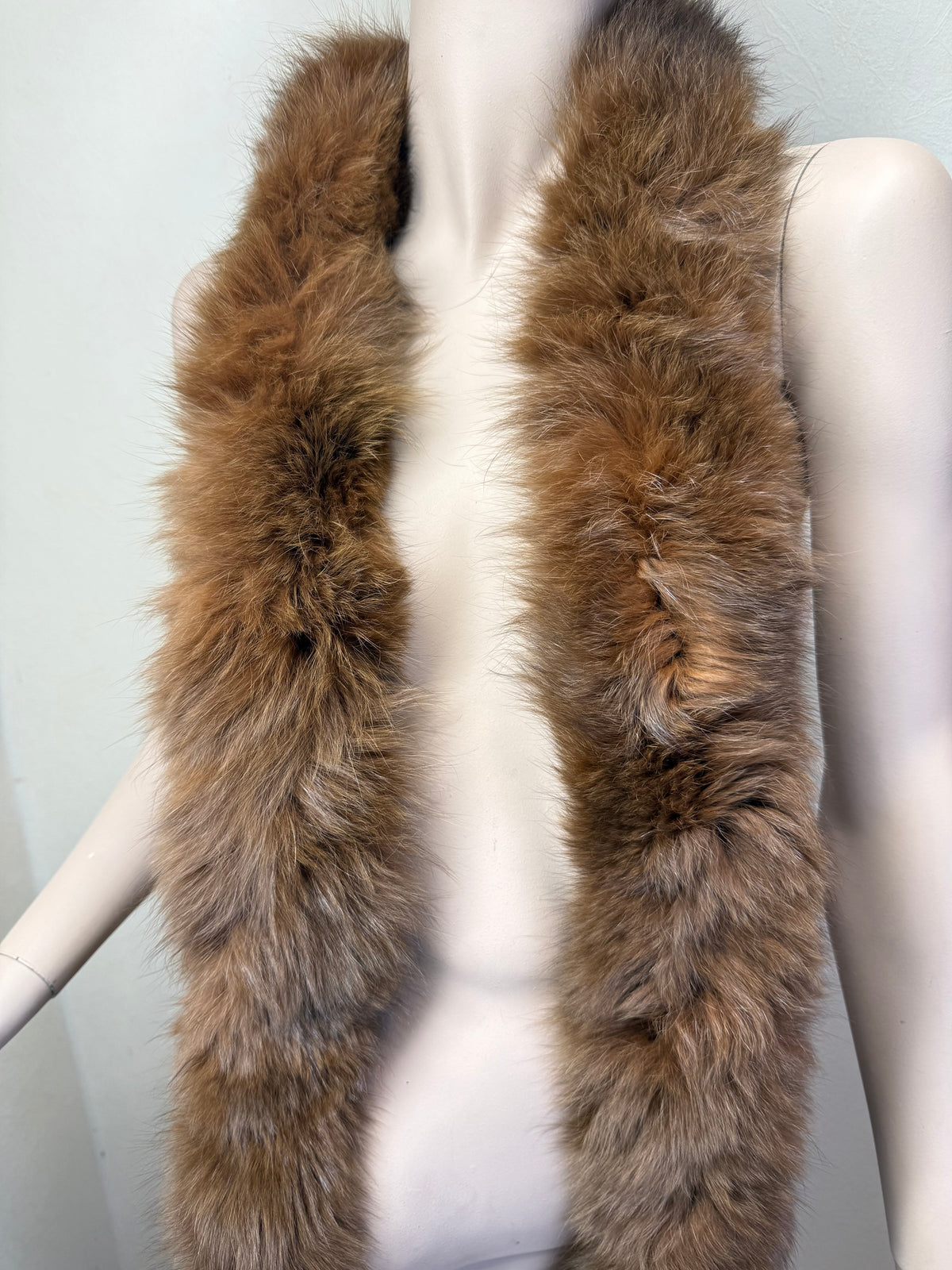 Vintage Rotfuchs Pelzschal Echtpelz Fuchs Schal Pelzkragen Braun Damen Winter Stola 180 cm
