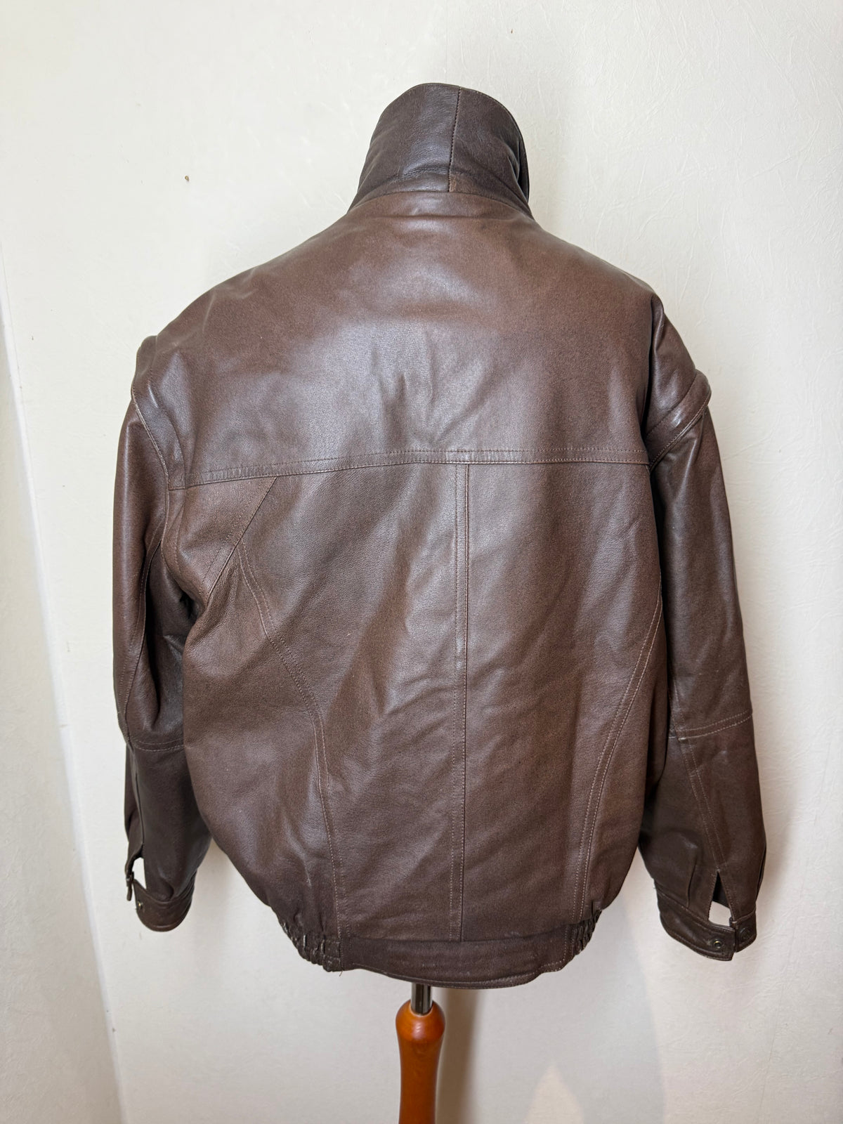 Smooth Lederjacke Herren XL Braun Schwarz Blouson Nappaleder Thermolite Vintage
