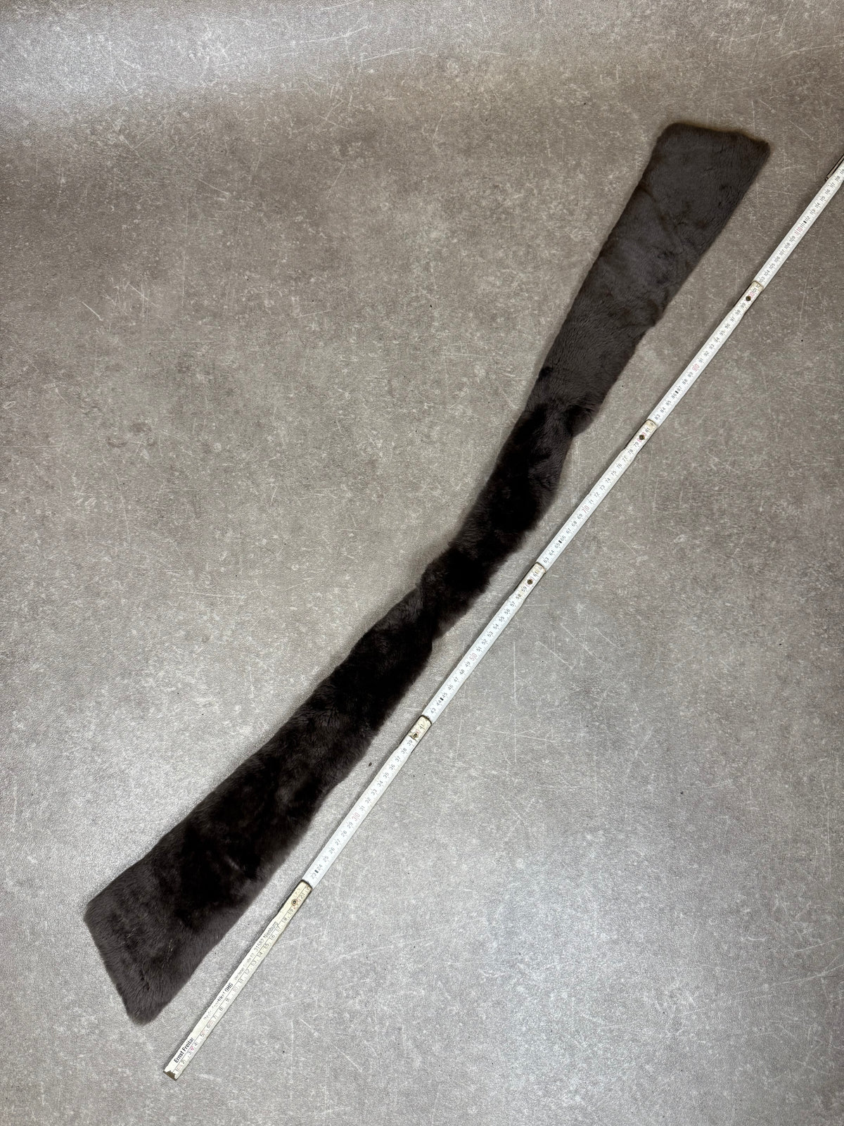 Vintage Pelzstola Grau Braun Echtfell Pelzkragen Fellschal Damen ca. 120 cm