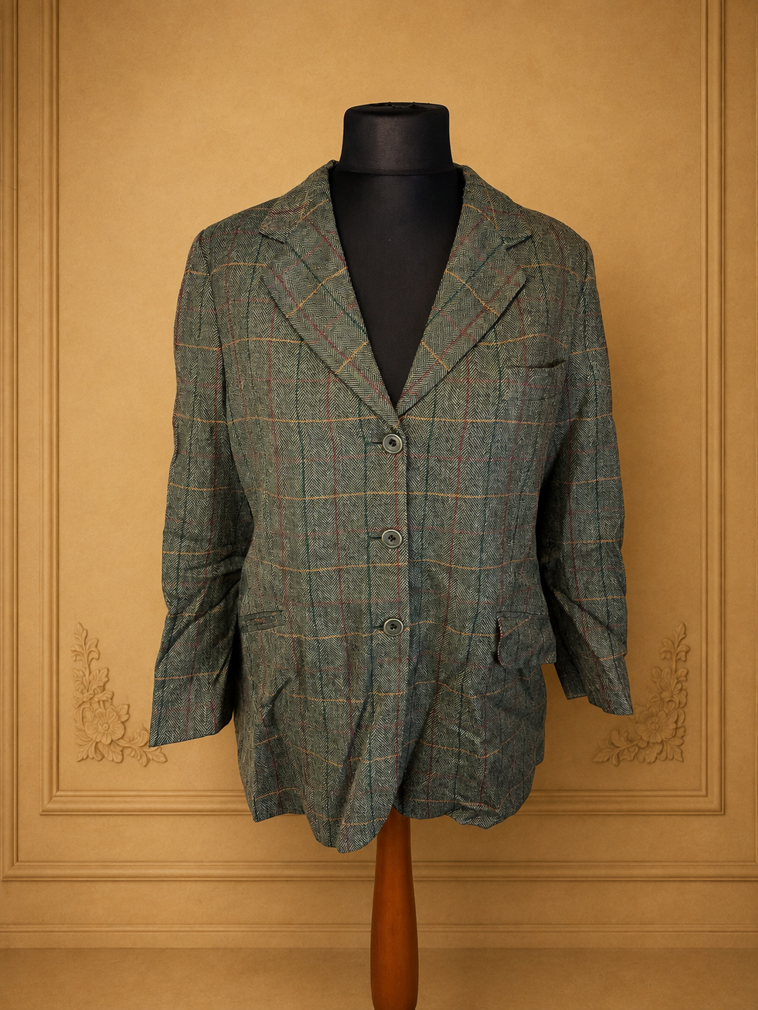 Vintage Donegal Tweed Damen Blazer Gr. 44 – 100% Schurwolle Made in Ireland
