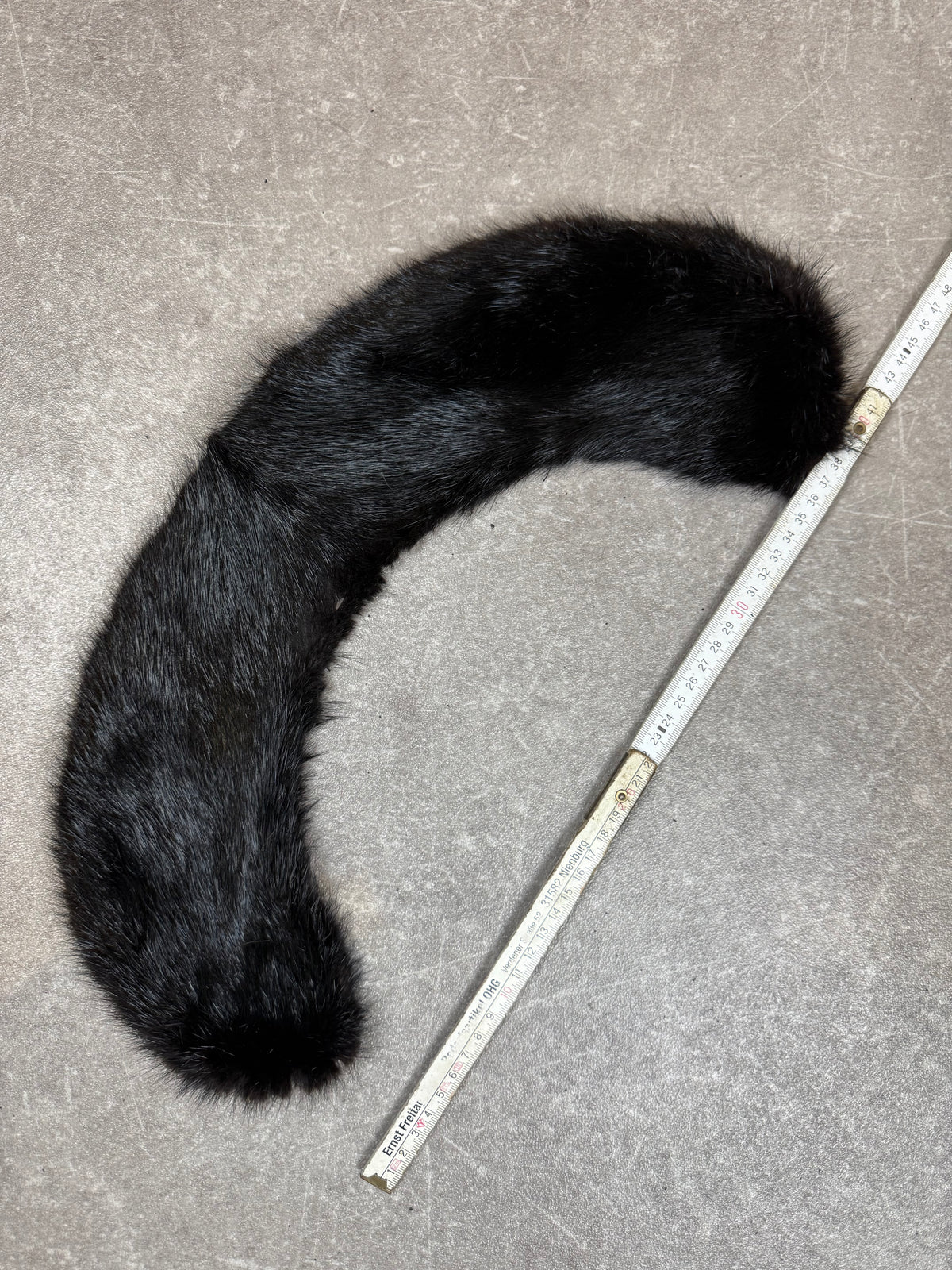Vintage Nerz Pelzkragen Schwarz Echtfell Mink Fellkragen Pelz Stola Damen Elegant