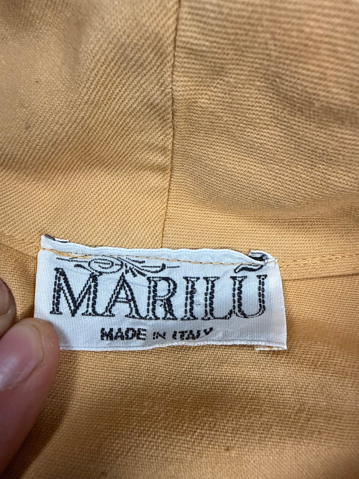Vintage MARILU Italy Art Jacket Beige Floral Patchwork Embroidery 80s 90s