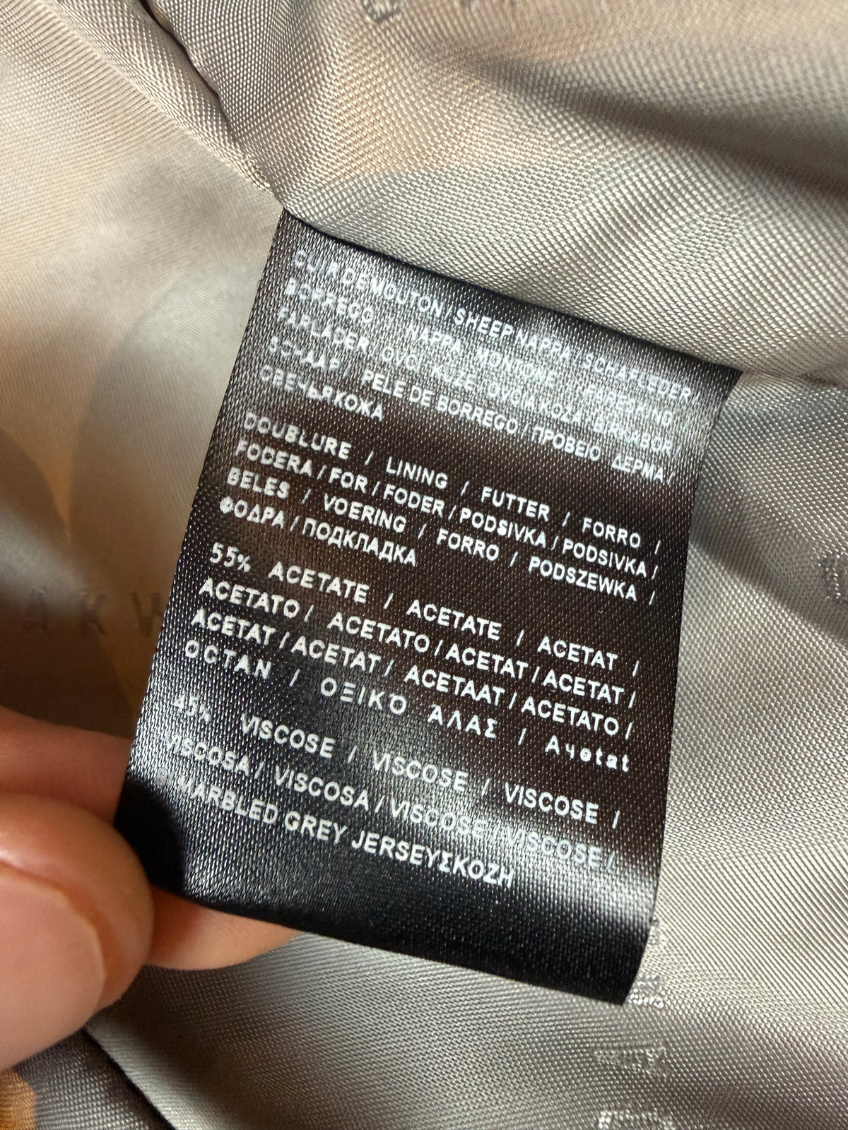 Oakwood Lederjacke S-M Grau Echtleder Biker Jacke Übergangsjacke