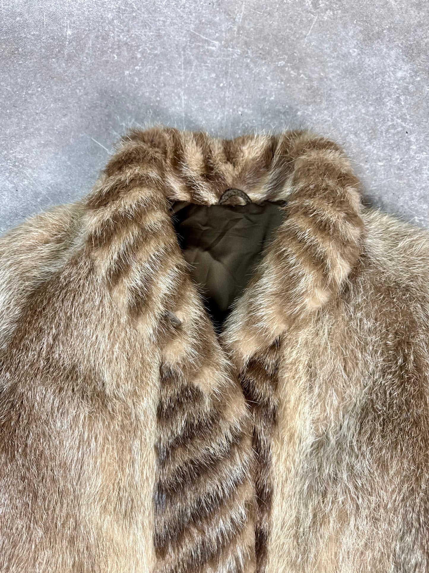 Vintage Bisam Pelzjacke mit Nerzbesatz Echtpelz Pelz Krüger Delmenhorst Damen