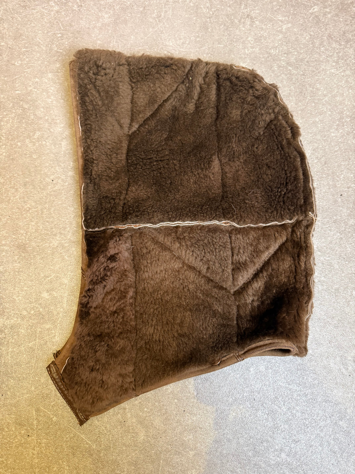 Vintage Lammfell Kapuze Echtfell Shearling Braun Leder Pelzkapuze Abnehmbare Winter Kapuze Unisex