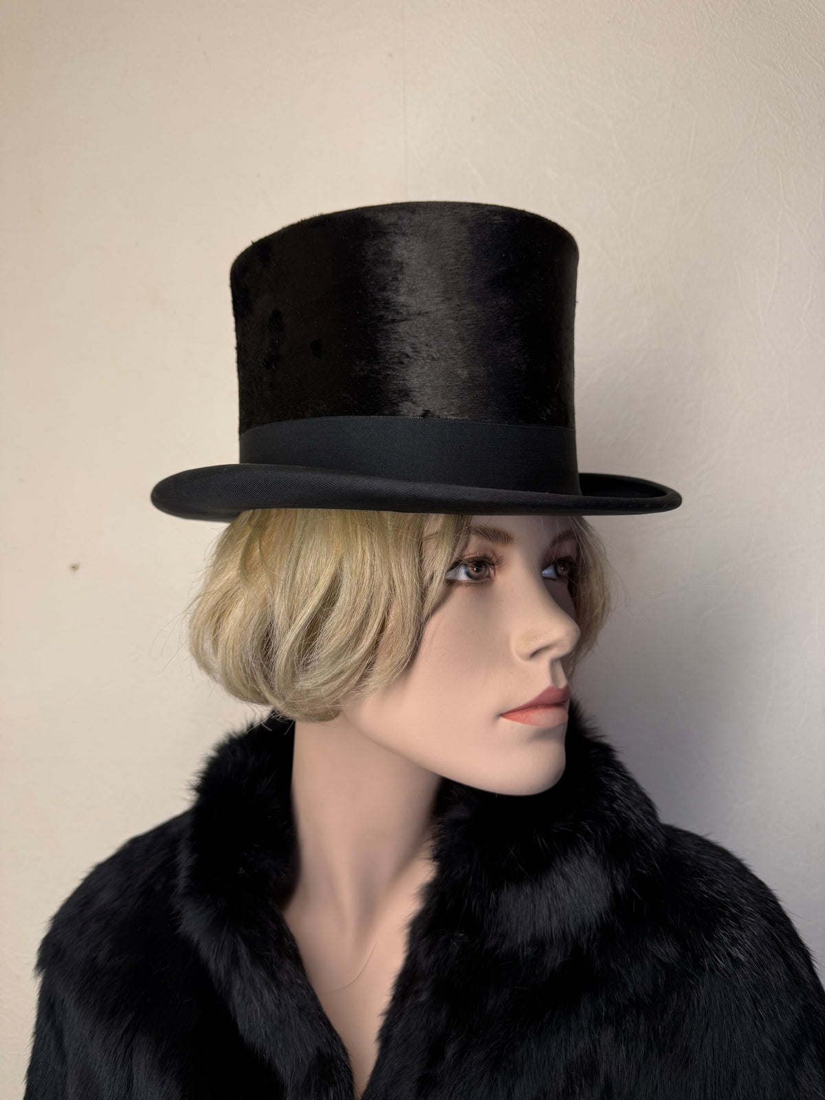 Vintage Seidenzylinder M. Liellem Duisburg Top Hat Herren Zylinder mit Hutkoffer
