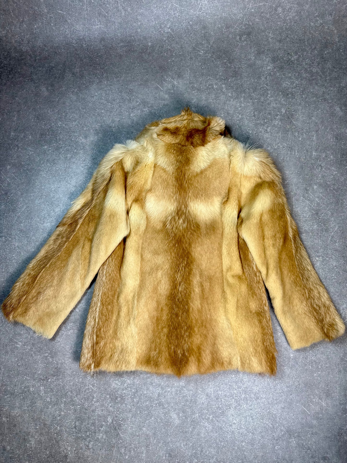 Vintage Rotfuchs Pelzjacke Echtpelz Damen Natur Braun Fox Fur Jacket Gr. S/M