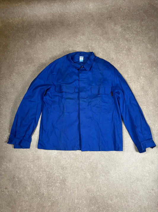 Vintage Pionier Arbeitsjacke Gr. 58 Blau 100% Baumwolle Workwear Chore Jacket
