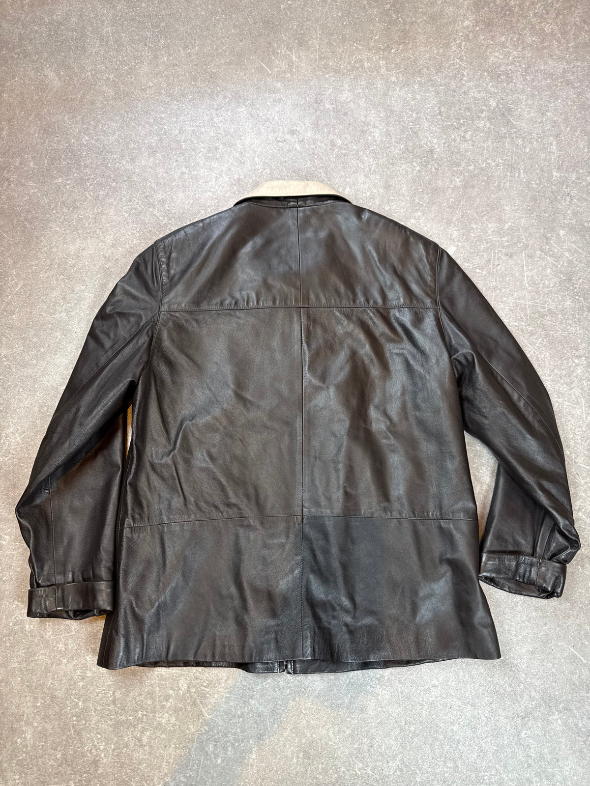 Elegante Lederjacke Herren XL 54 Braun Echtleder Vintage Jacke Übergangsjacke