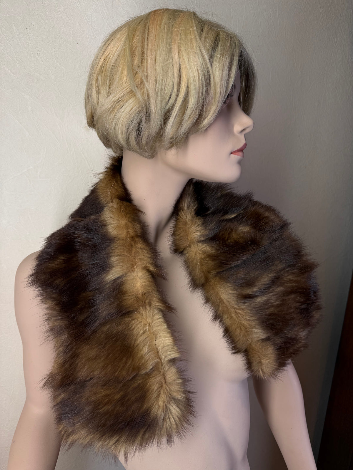 Vintage Nerz Pelzstola Braun Echtfell Mink Fur Schulterkragen ca. 80 cm
