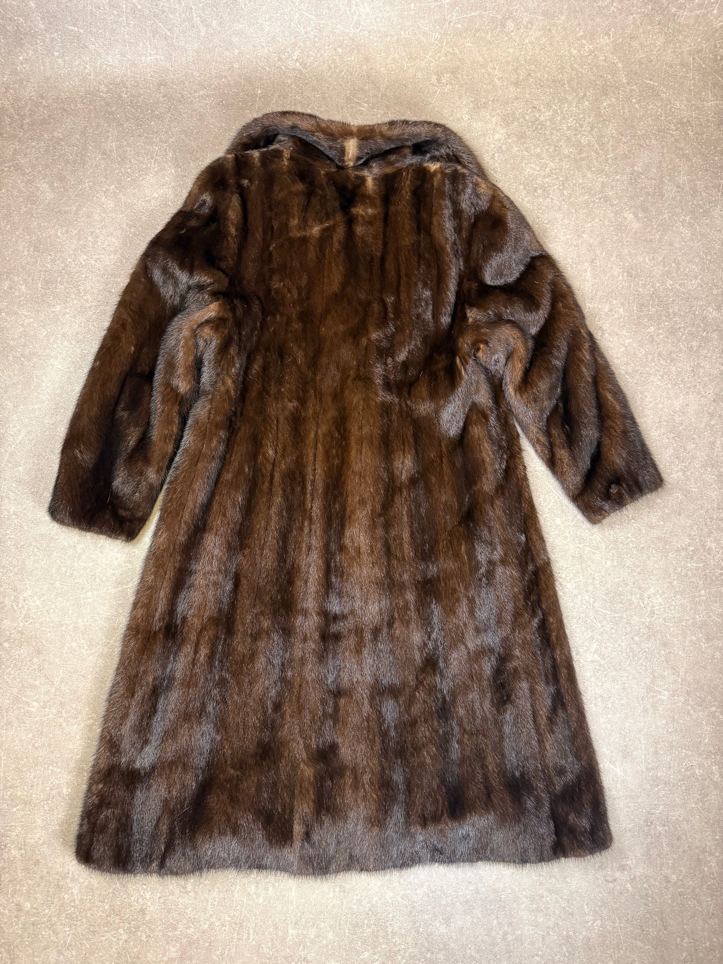 Vintage Nerzmantel Echtpelz Damen M Braun Lang Pelzmantel Mink Echtfell Luxus